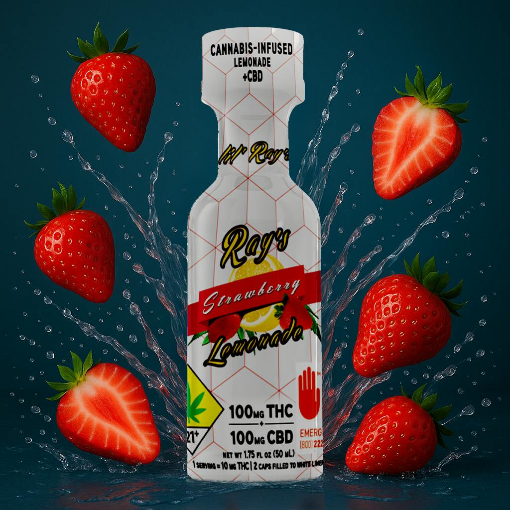 Lil' Ray's | Strawberry | Non-Carbonated | THC:CBD 50:50mg | 1.75 fl oz
