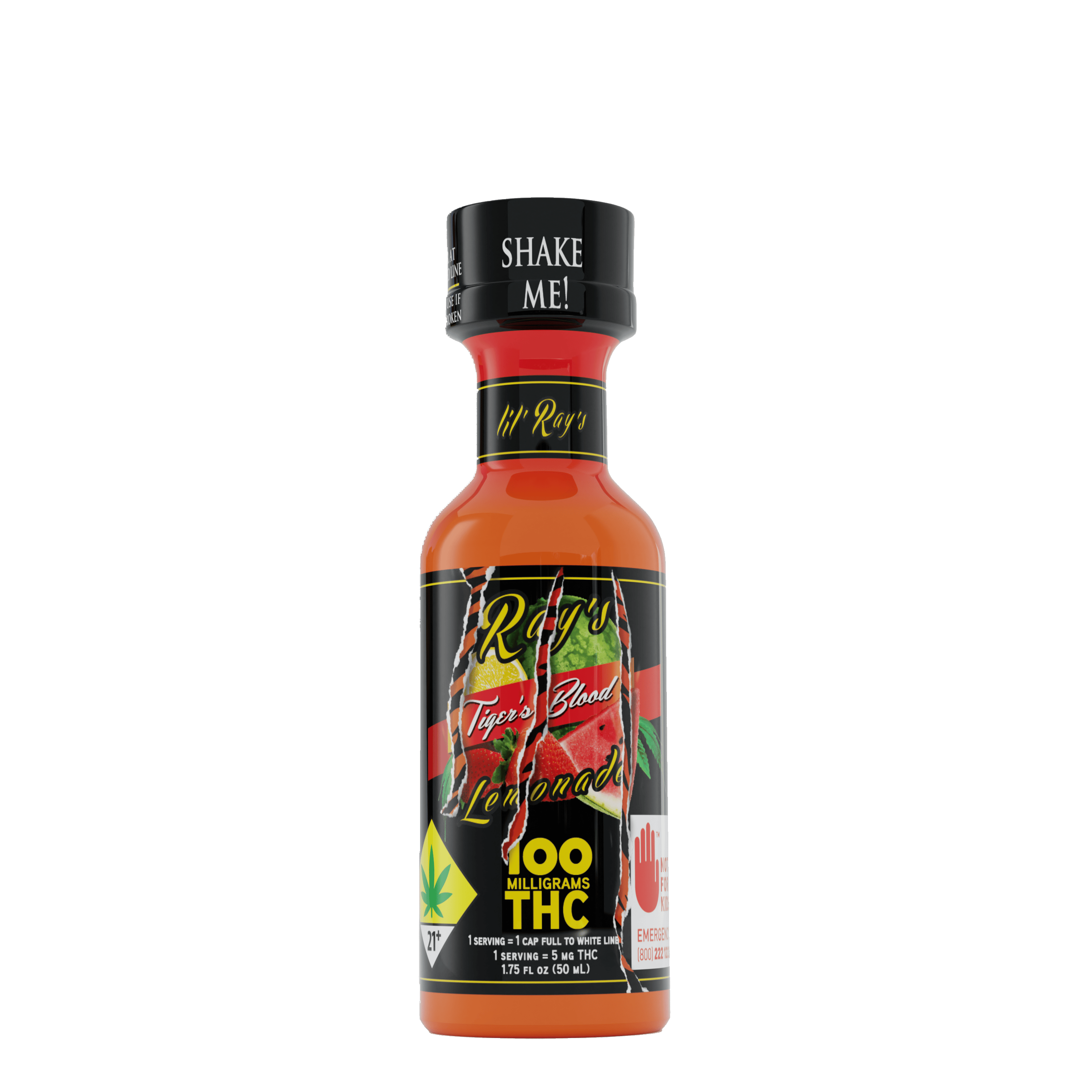 Lil' Ray's | Tiger's Blood 1:1 | Non-Carbonated | 50mg THC | 1.75 fl oz