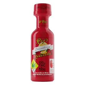 Caffeinated Strawberry lil' Ray's 100/40mg THC/CAFFEINE