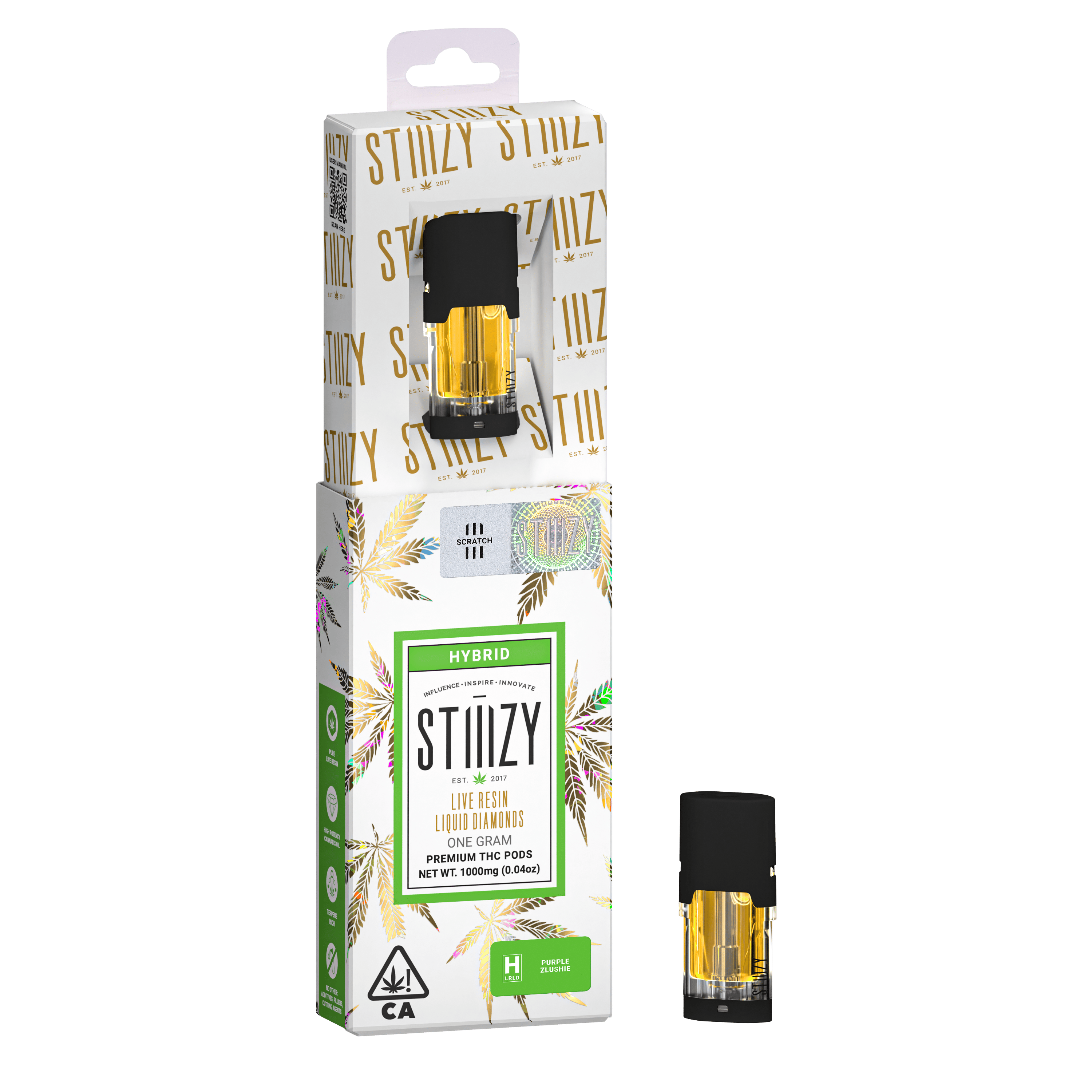 Vape Cartridge - PURPLE ZLUSHIE 1G Live Resin Liquid Diamonds Pod