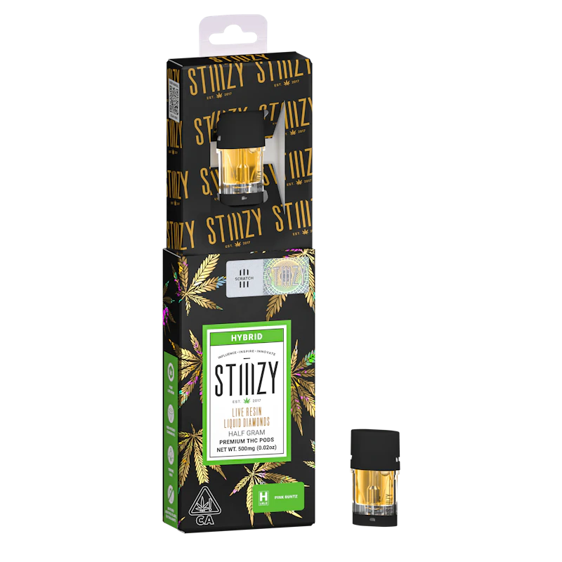 STIIIZY Vape Cartridge - PINK RUNTZ .5G Live Resin Liquid Diamonds Pod - STIIIZY, Cartridges