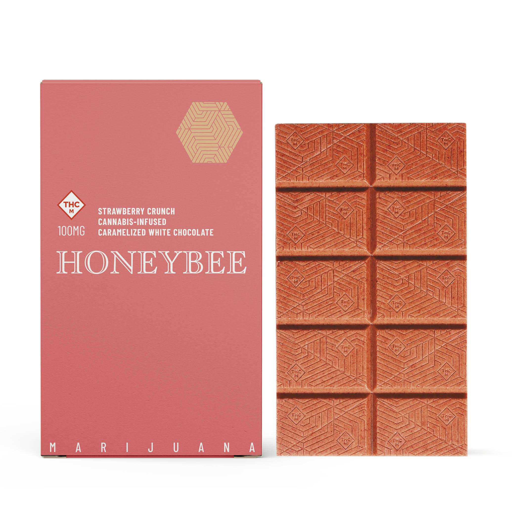 Strawberry Crunch Caramelized White Chocolate by Honeybee