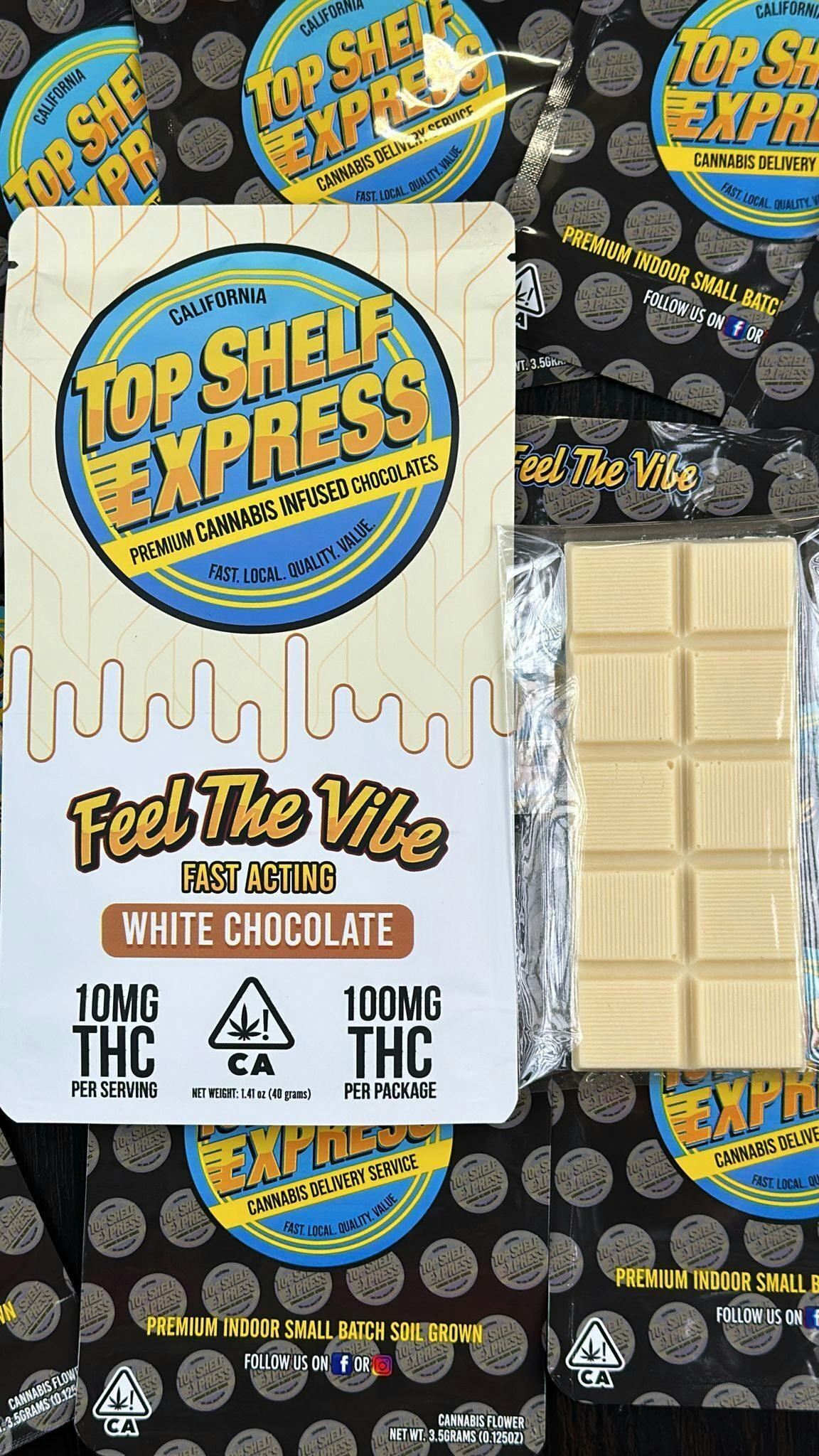 Top Shelf Express WHITE CHOCOLATE Bar (100mg) *BUY 2 GET 1 FOR .01