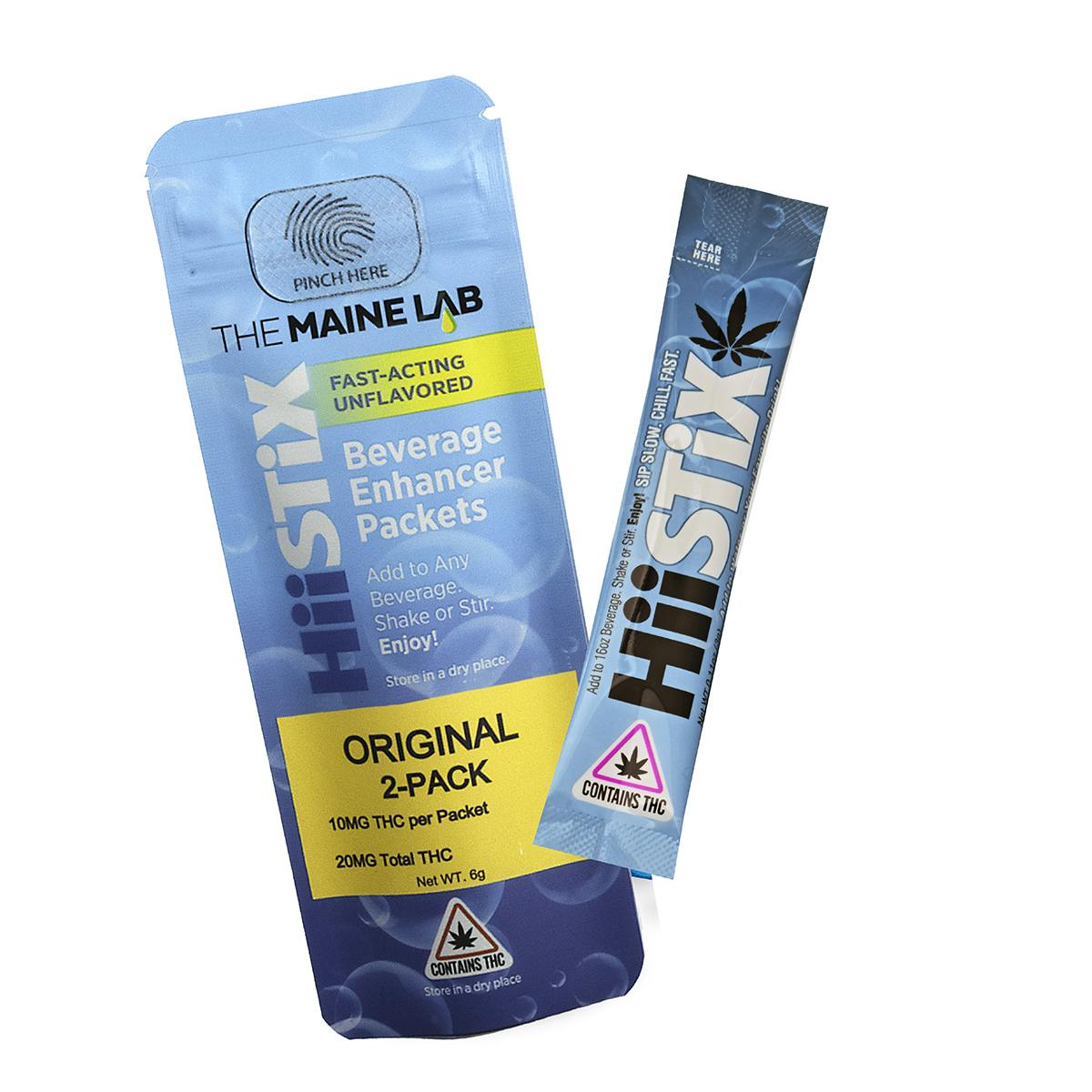 HiiSTiX ORIGINAL Beverage Enhancer Packets (Unflavored) 20MG by The Maine Lab