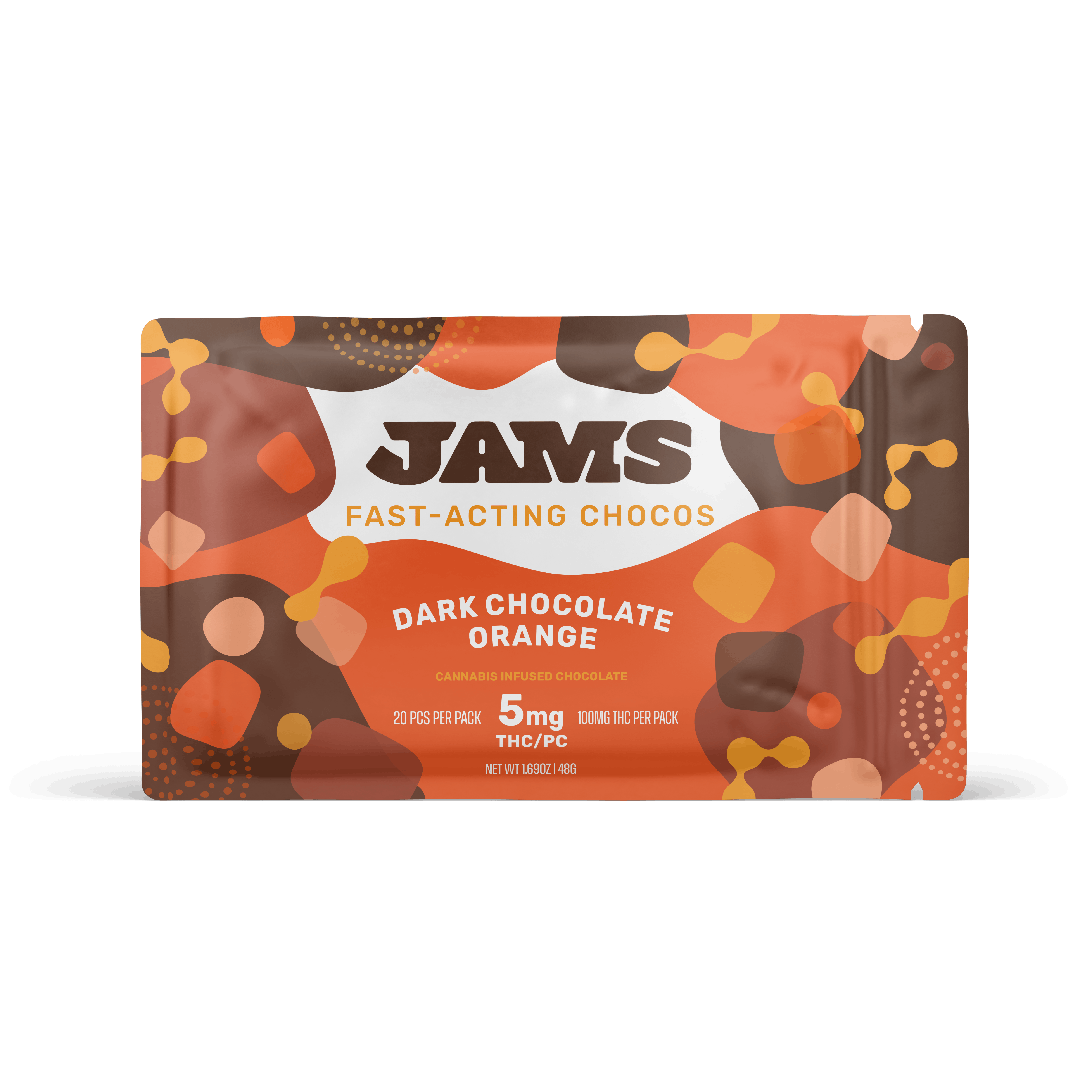 Fast-Acting Chocos - Dark Chocolate Orange 100mg - JAMS