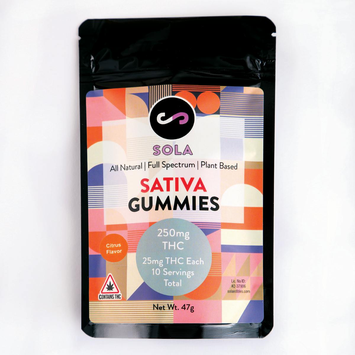 250mg Sativa Gummies - Citrus Flavor Pack by Sola Edibles