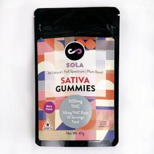 SOLA EDIBLES - SOLA EDIBLES | 500mg Sativa Gummies