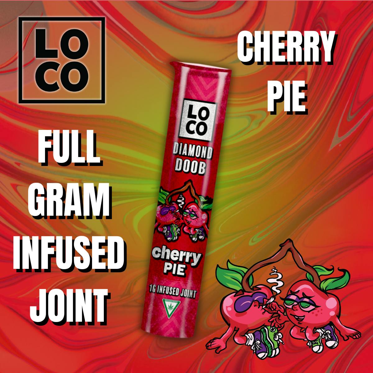 LOCO Infused Joint 1g – Cherry Pie