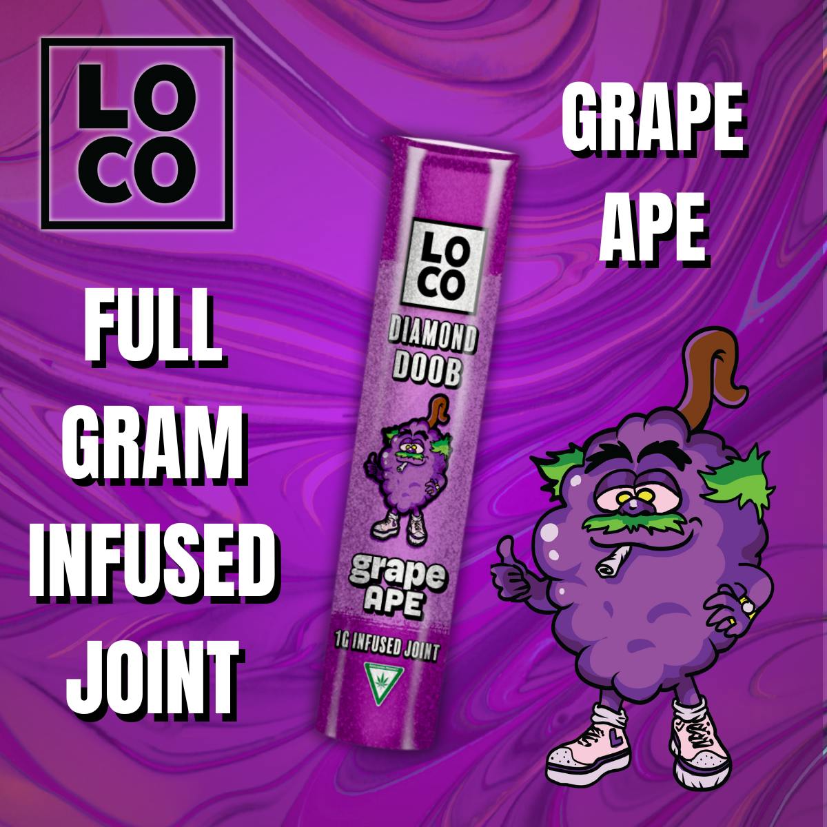 LOCO Infused Joint 1g – Grape Ape by LOCO