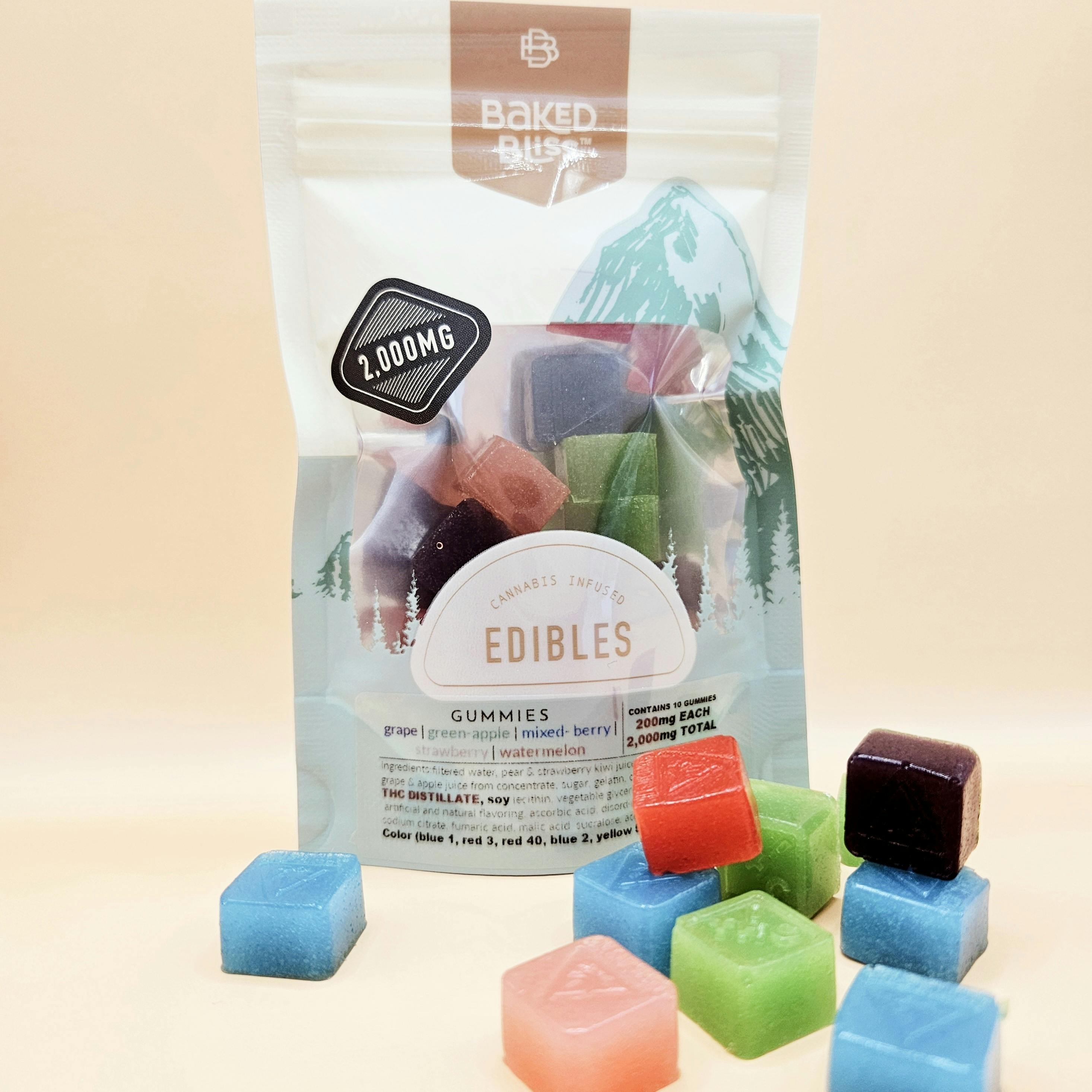 Baked Bliss 2000mg Gummies Baked Bliss Edibles