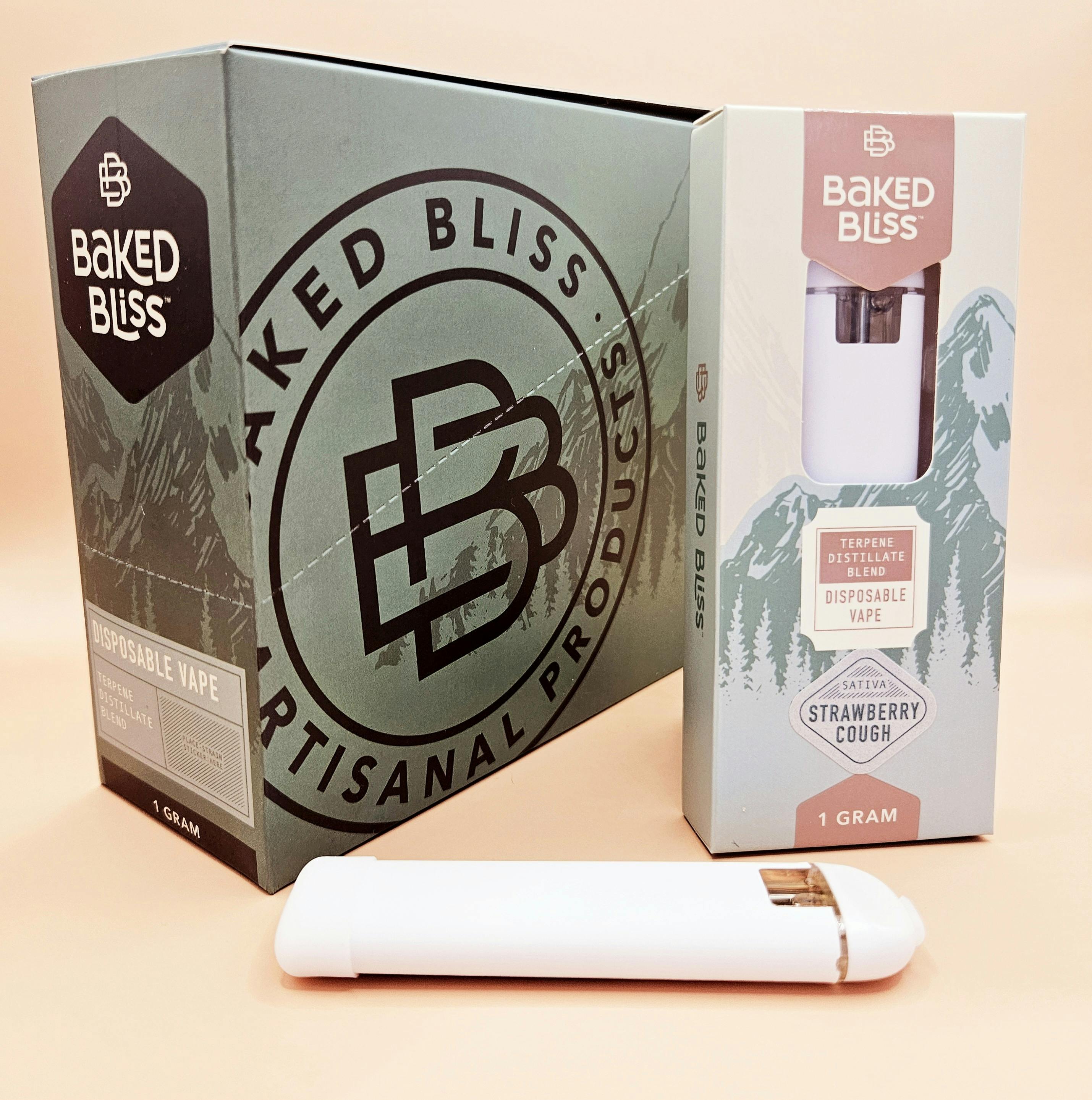 Baked Bliss Strawberry Cough 1g Disposable by Baked Bliss Edibles
