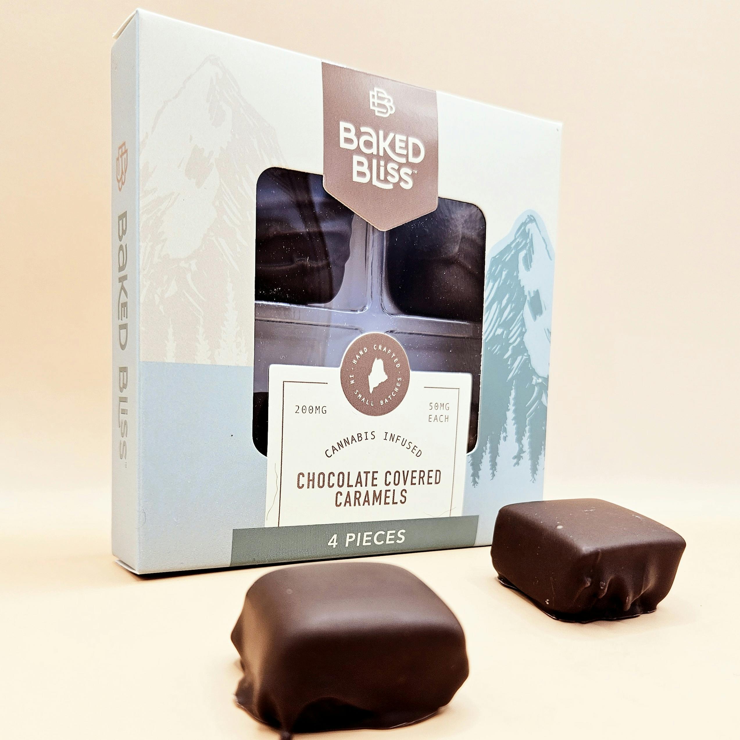 Baked Bliss 200mg Chocolate Covered Caramels Baked Bliss Edibles