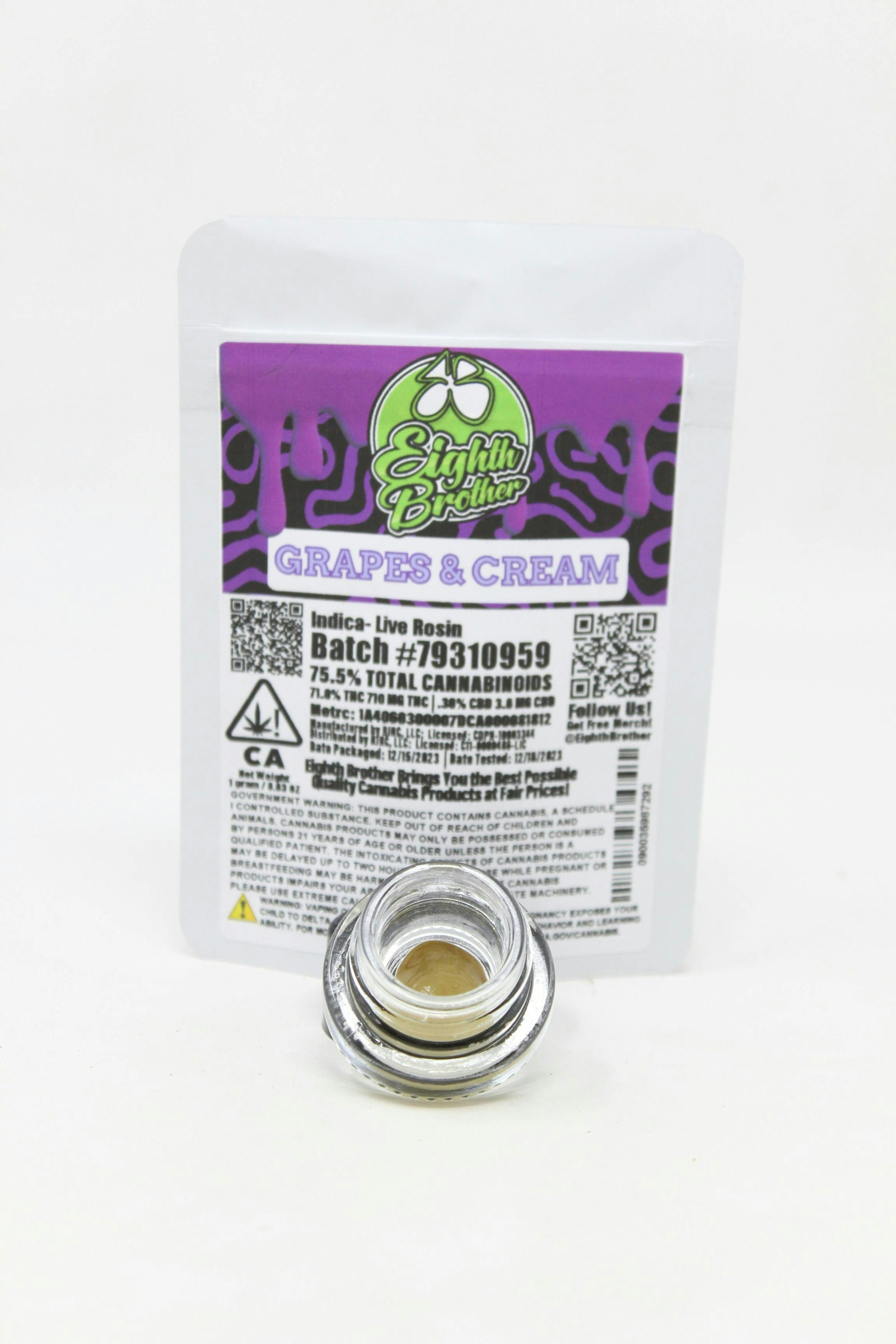 Grapes Cream Live Rosin