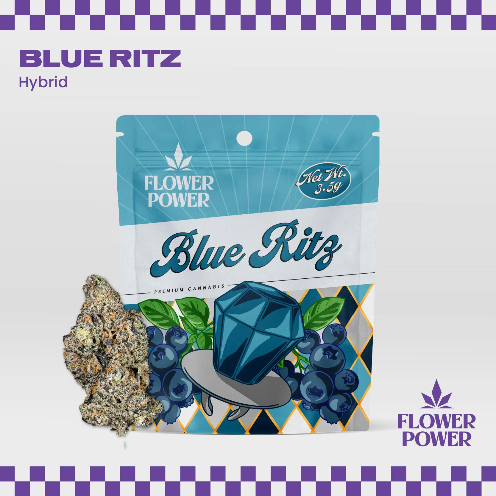 Blue Ritz 3.5G Pre Pack by Flower Power Cannabis