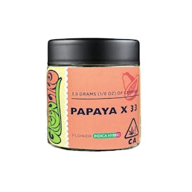 Papaya X 33 - 1/8 oz - Indoor - Indica Hybrid - 3.5g