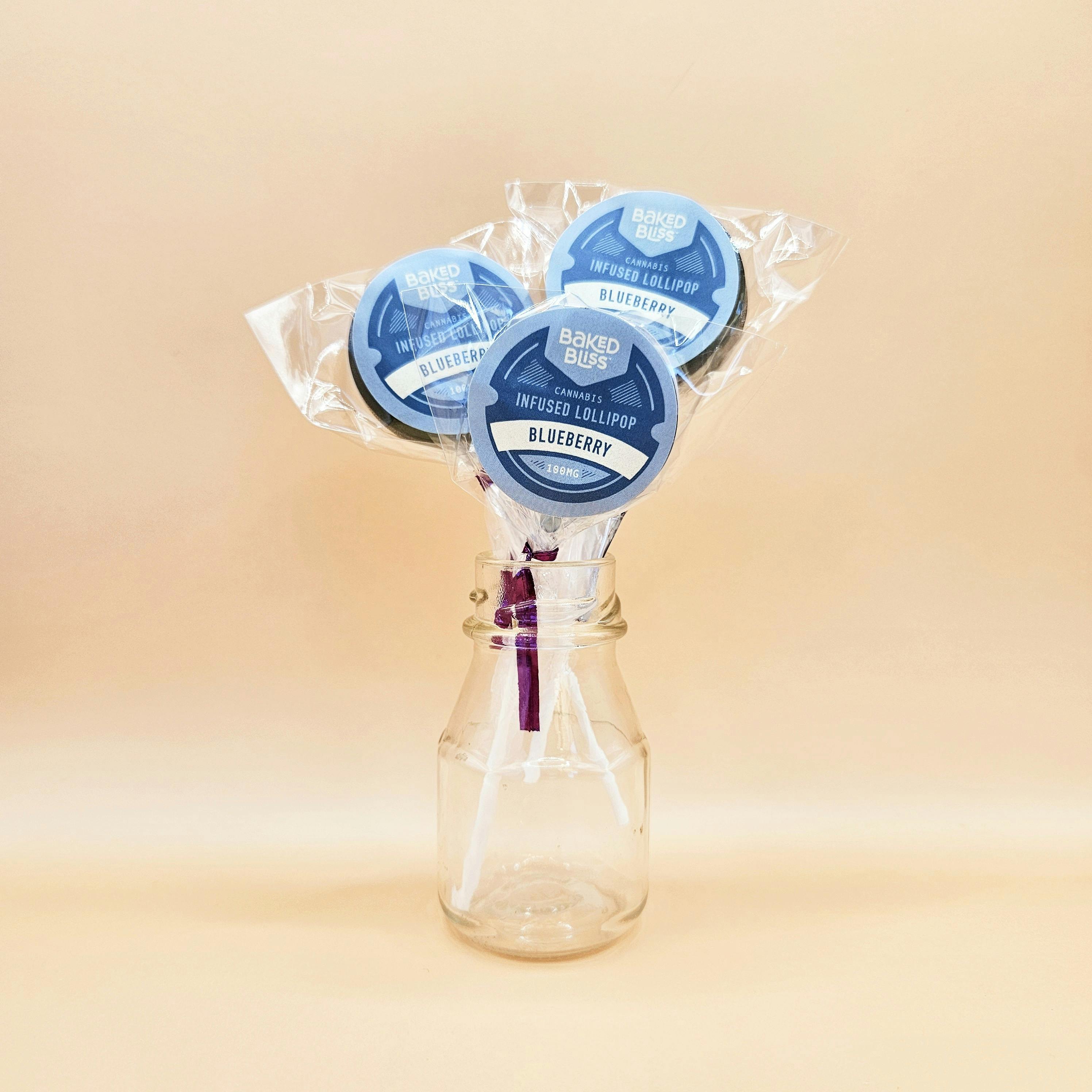 Baked Bliss 100mg Blueberry Lollipop
