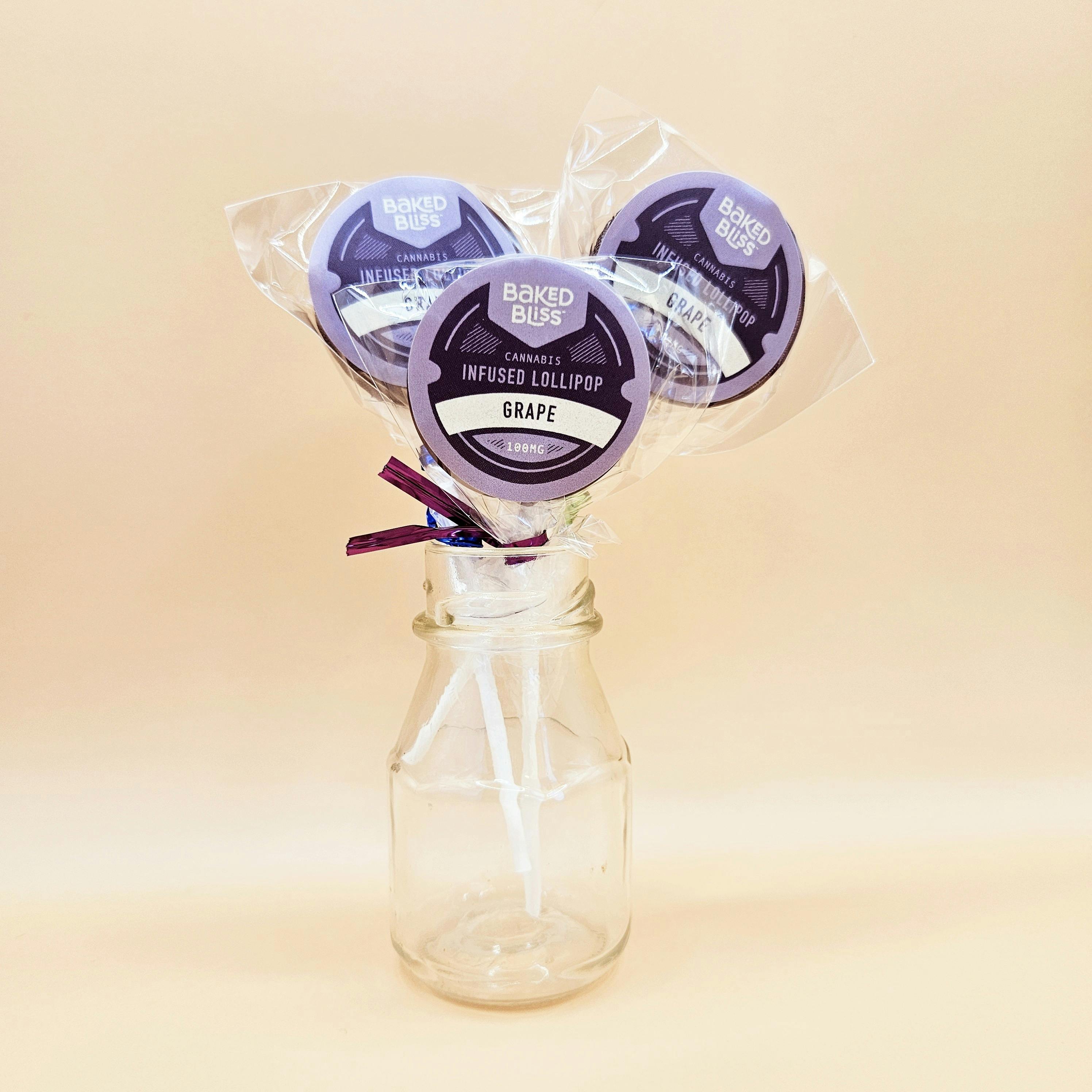 Baked Bliss 100mg Grape Lollipop