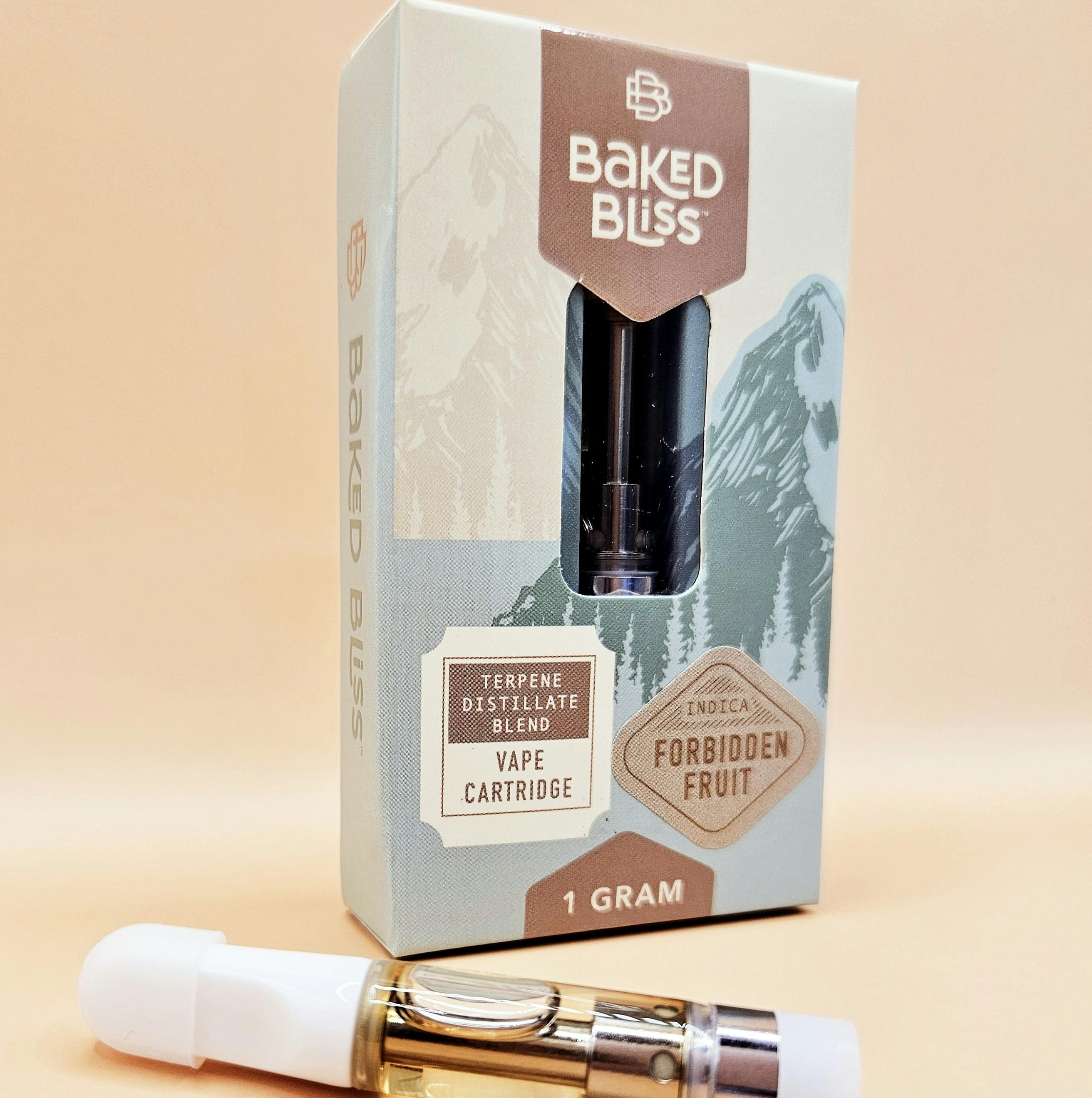 Baked Bliss 1g Forbidden Fruit Distillate Cartridge by Baked Bliss Edibles