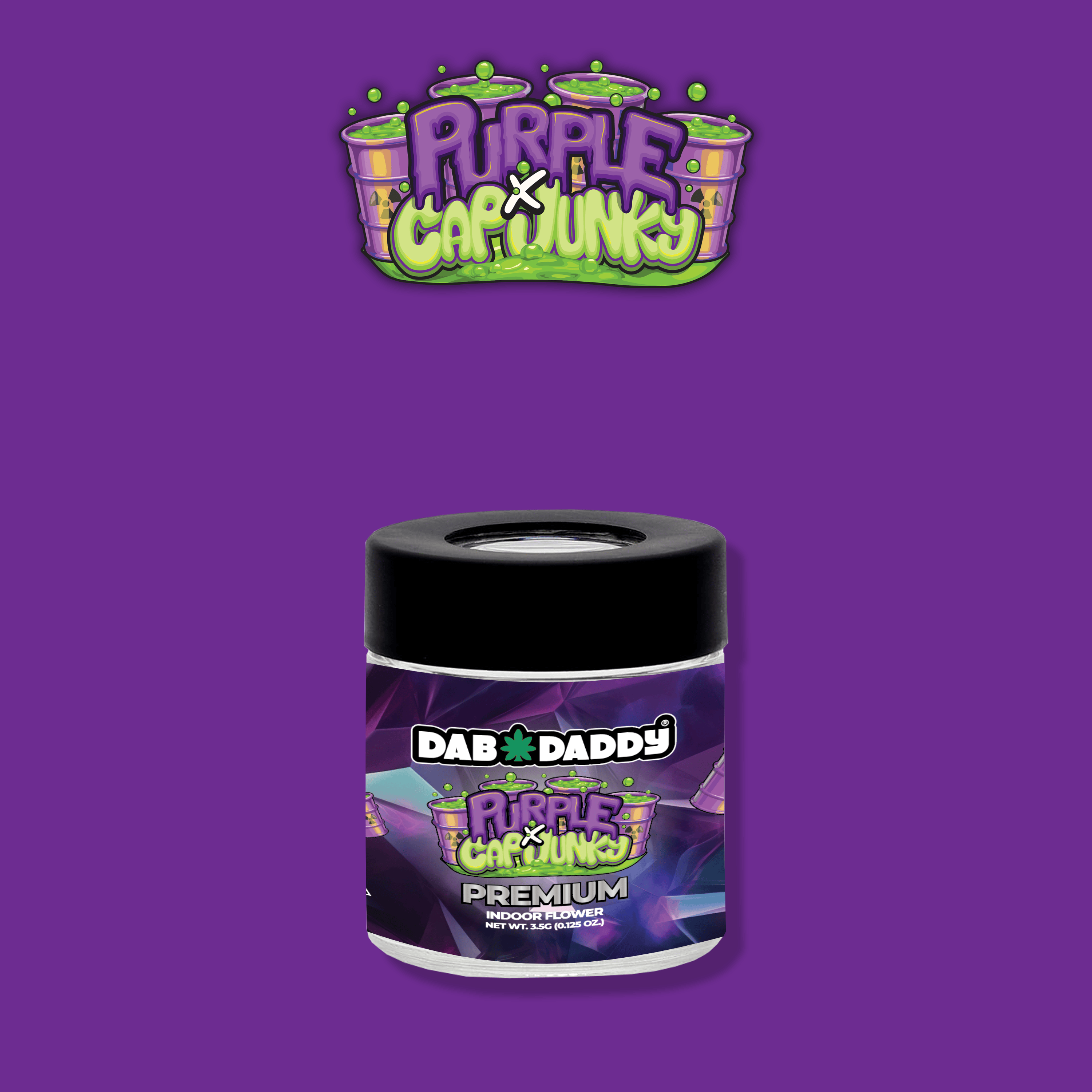 Purple X Cap Junky Flower Dab Daddy® 3.5g Premium Indoor Flower