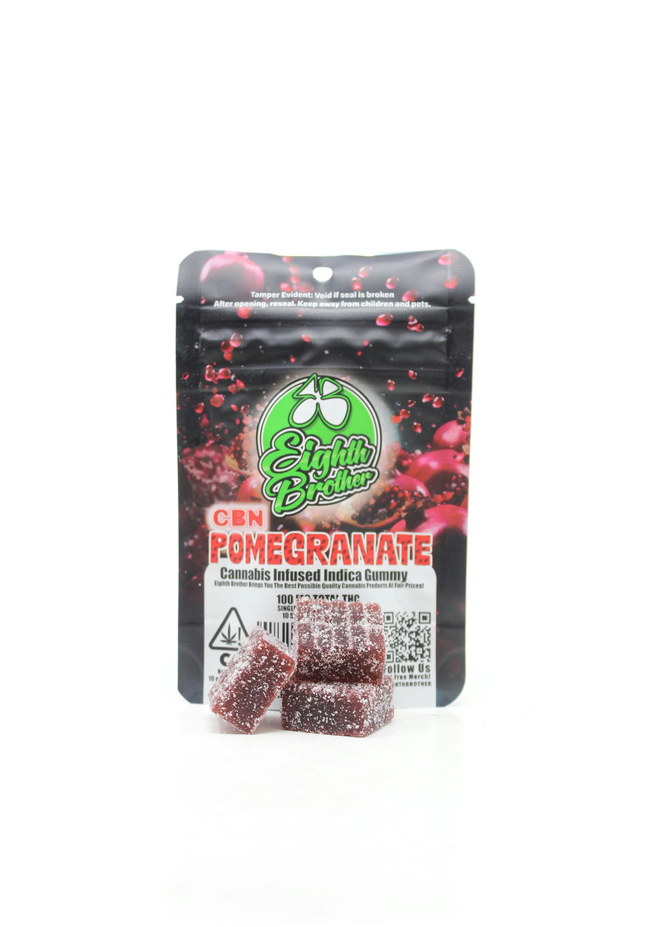 Pomegranate CBN Single - Cut-a-Dose Gummy (100 mg) Indica - Eighth