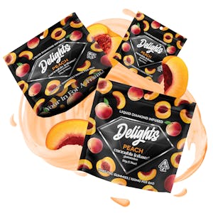 Delights Gummies - Delights Peach Liquid Diamond Infused