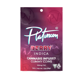 Platinum 100mg Gummies - Berry (Indica)