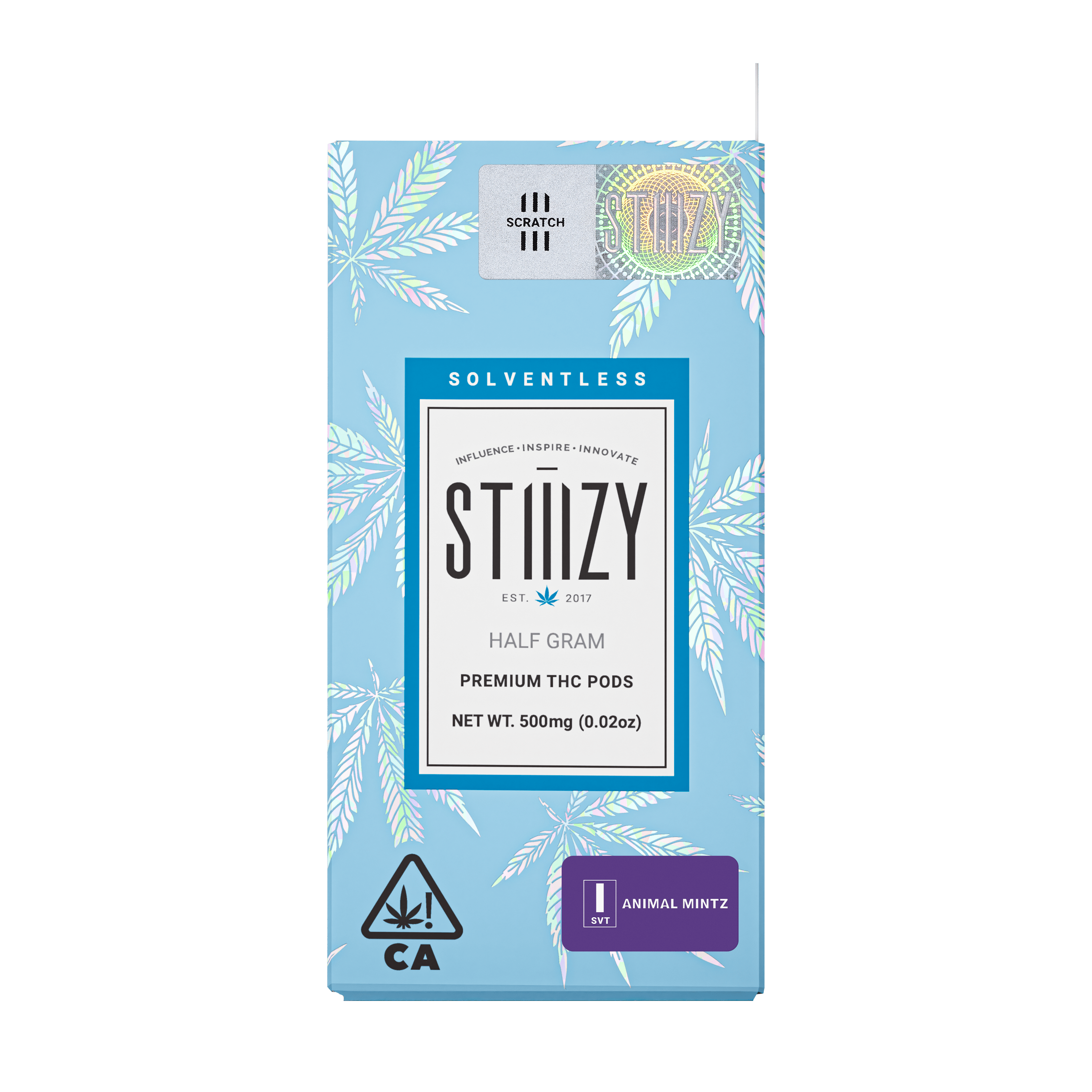 STIIIZY Vape Cartridge - ANIMAL MINTZ .5G Solventless Live Rosin Pod - STIIIZY — Cartridges