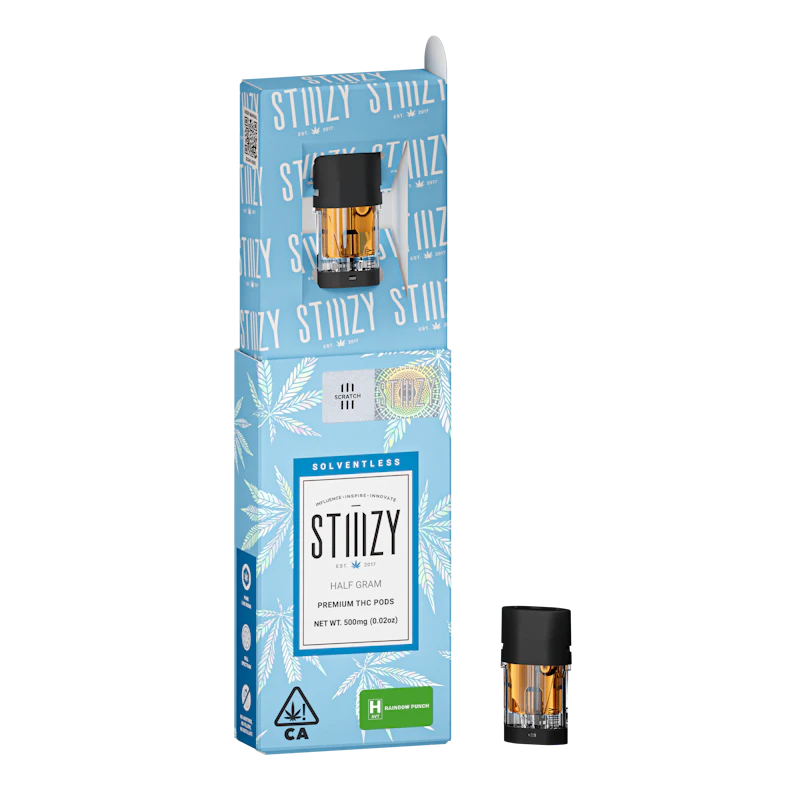 STIIIZY Vape Cartridge - RAINBOW PUNCH .5G Solventless Live Rosin Pod - STIIIZY, Cartridges