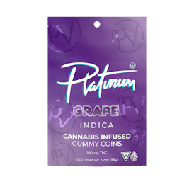 Platinum Vape 100mg Gummies - Grape (Indica)