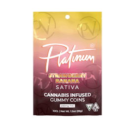 Platinum Vape 200mg Gummies - Strawberry Banana (Sativa)