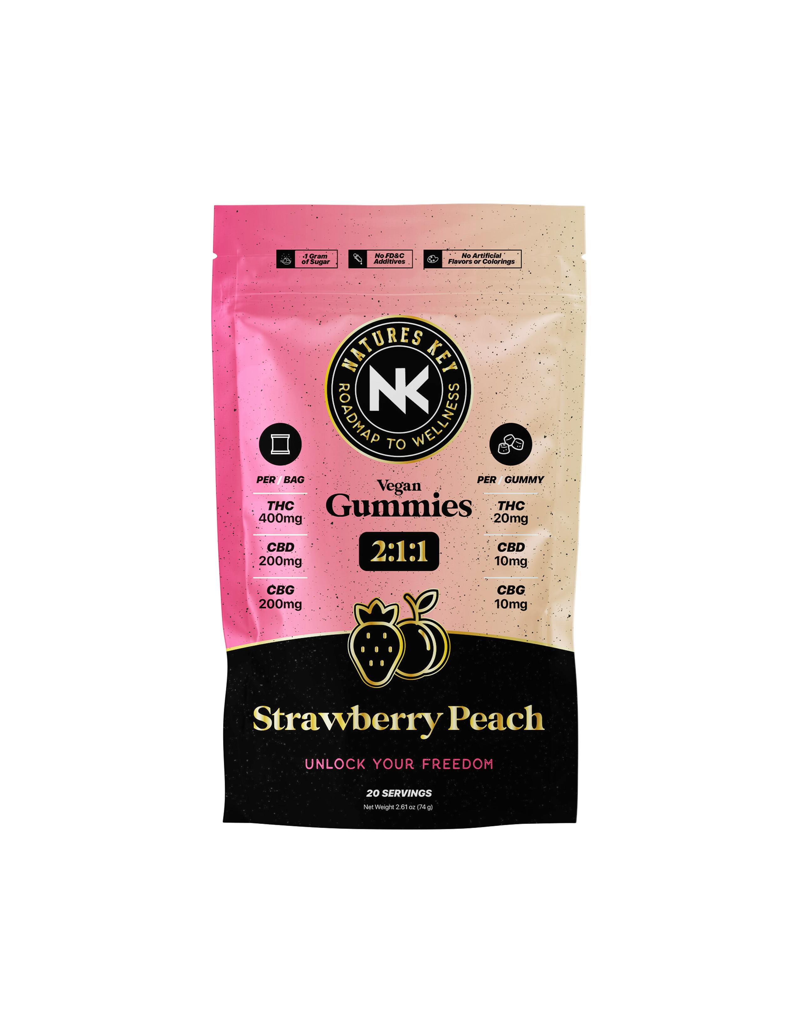 Strawberry Peach Vegan 400mg Thc