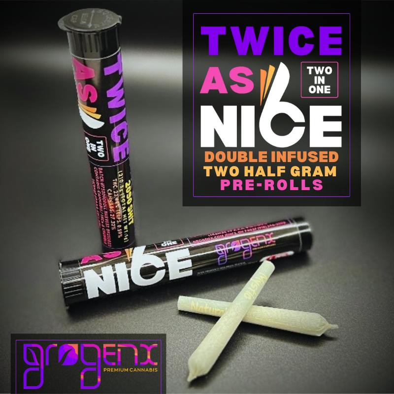 GroGenx - TWICE AS NICE - (2) 0.5g DOUBLE INFUSED PRE-ROLLS - 2090 SH!T