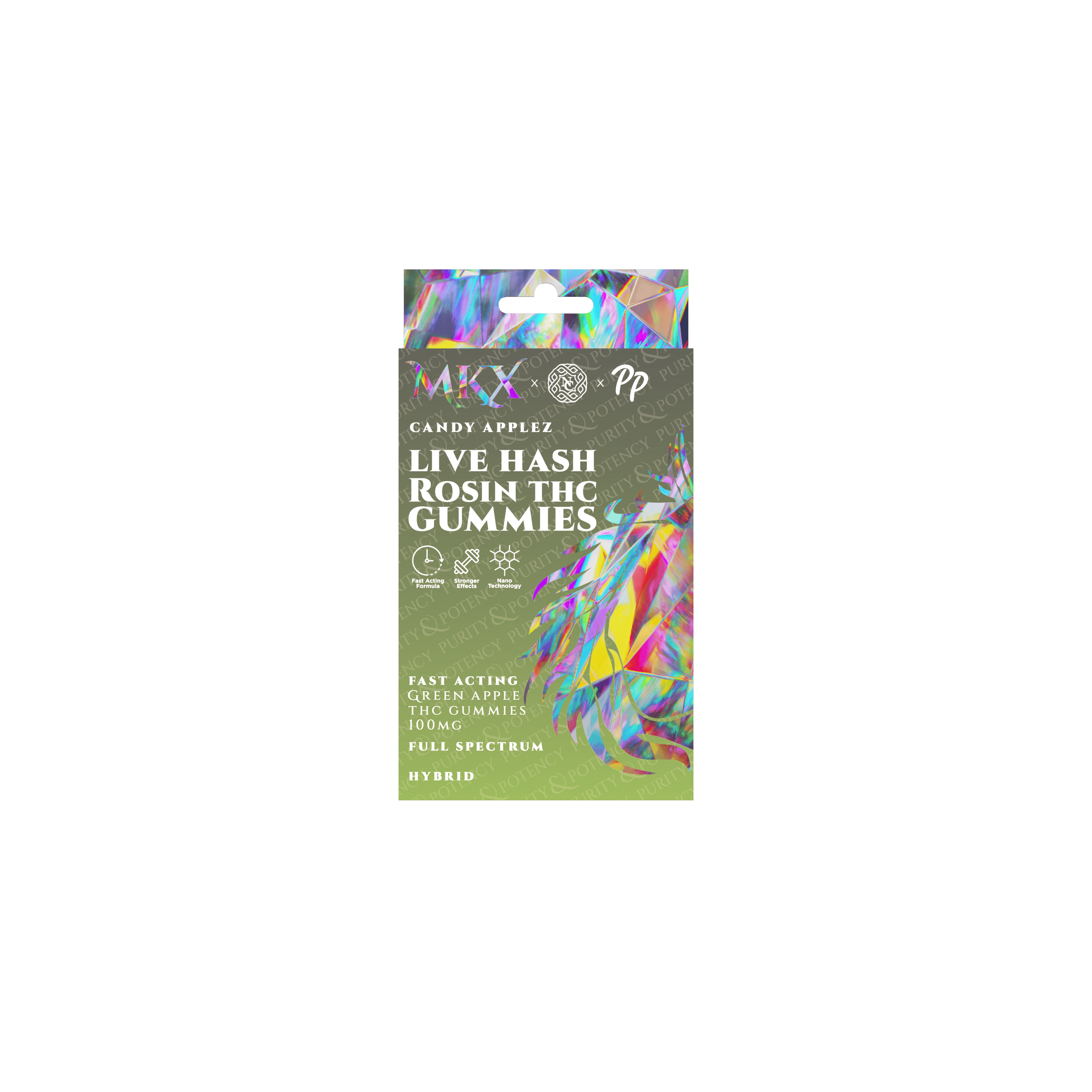 Candy Applez Live Hash Rosin Gummies | 100mg | 5ct | 20mg/ea
