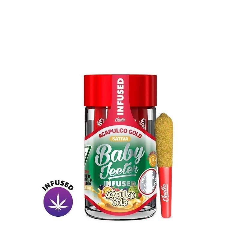 Jeeter Acapulco Gold · Baby Infused Minis · 0.5g each · 5pk, Infused Pre-Rolls
