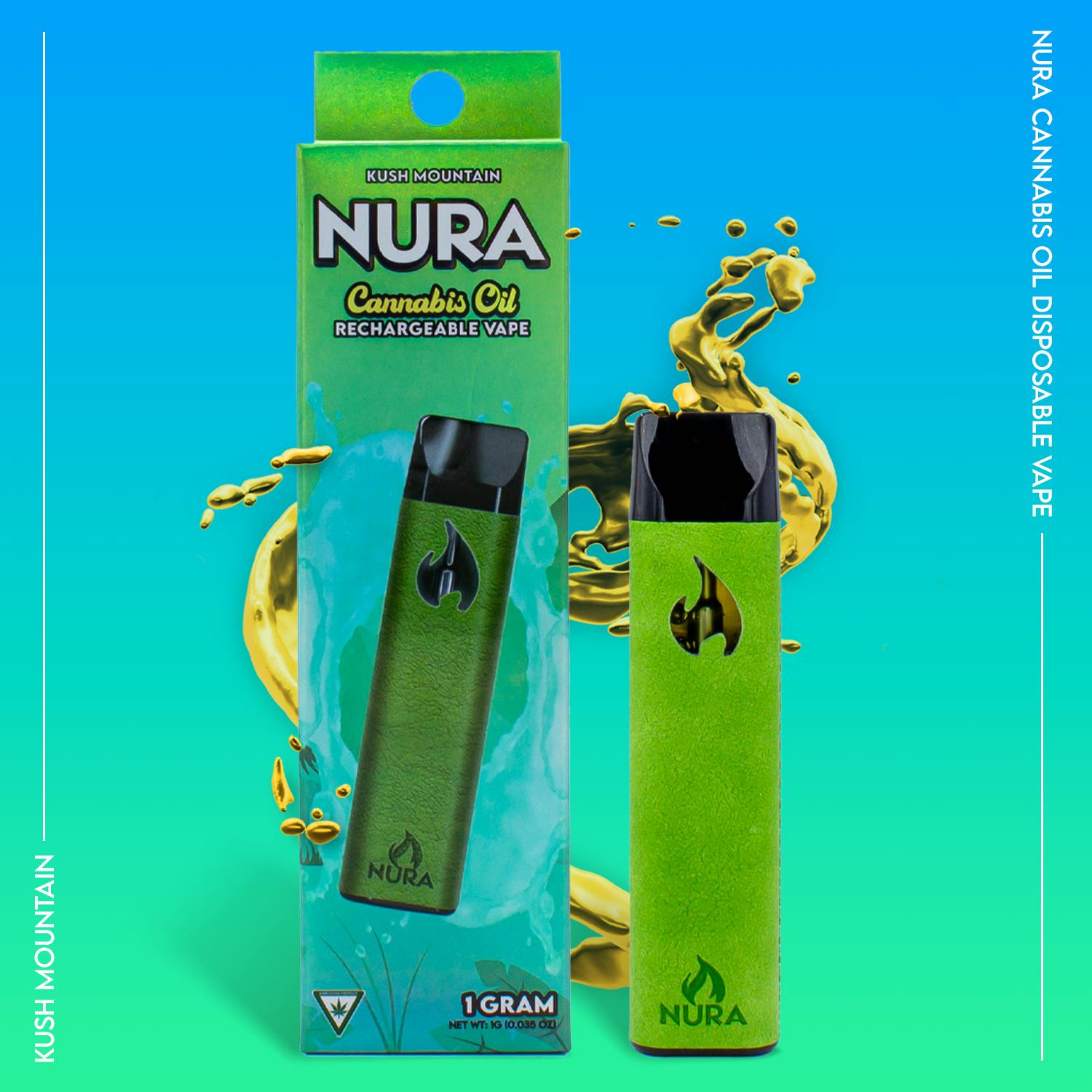 Nura Cannabis Oil 1g Disposable - Kush Mountain - Nura