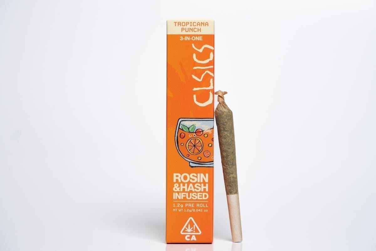 CLSICS Rosin & Rosin Infused Pre Rolls: Tropicana Punch