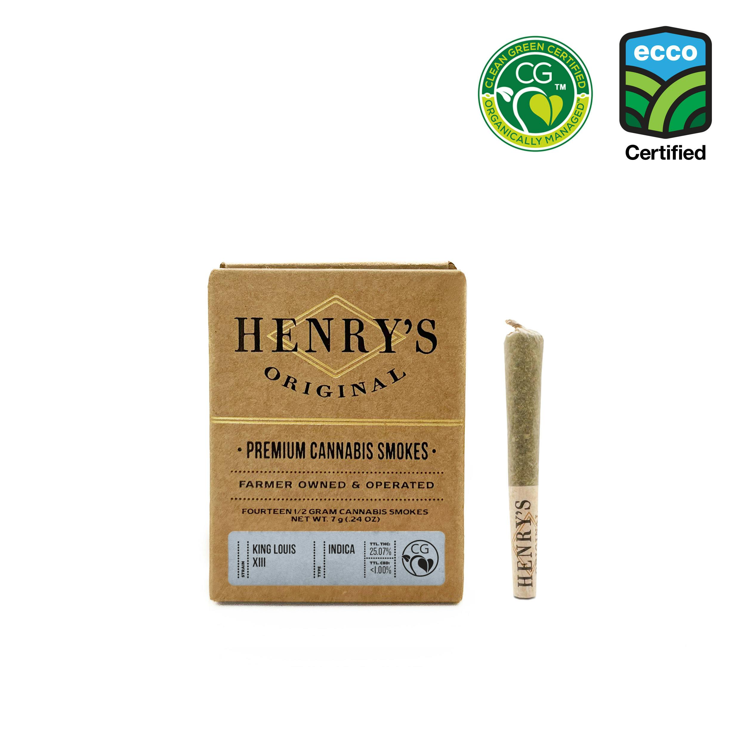 Henry's Original | King Louis XIII | Joints | 0.5g each | 14pk