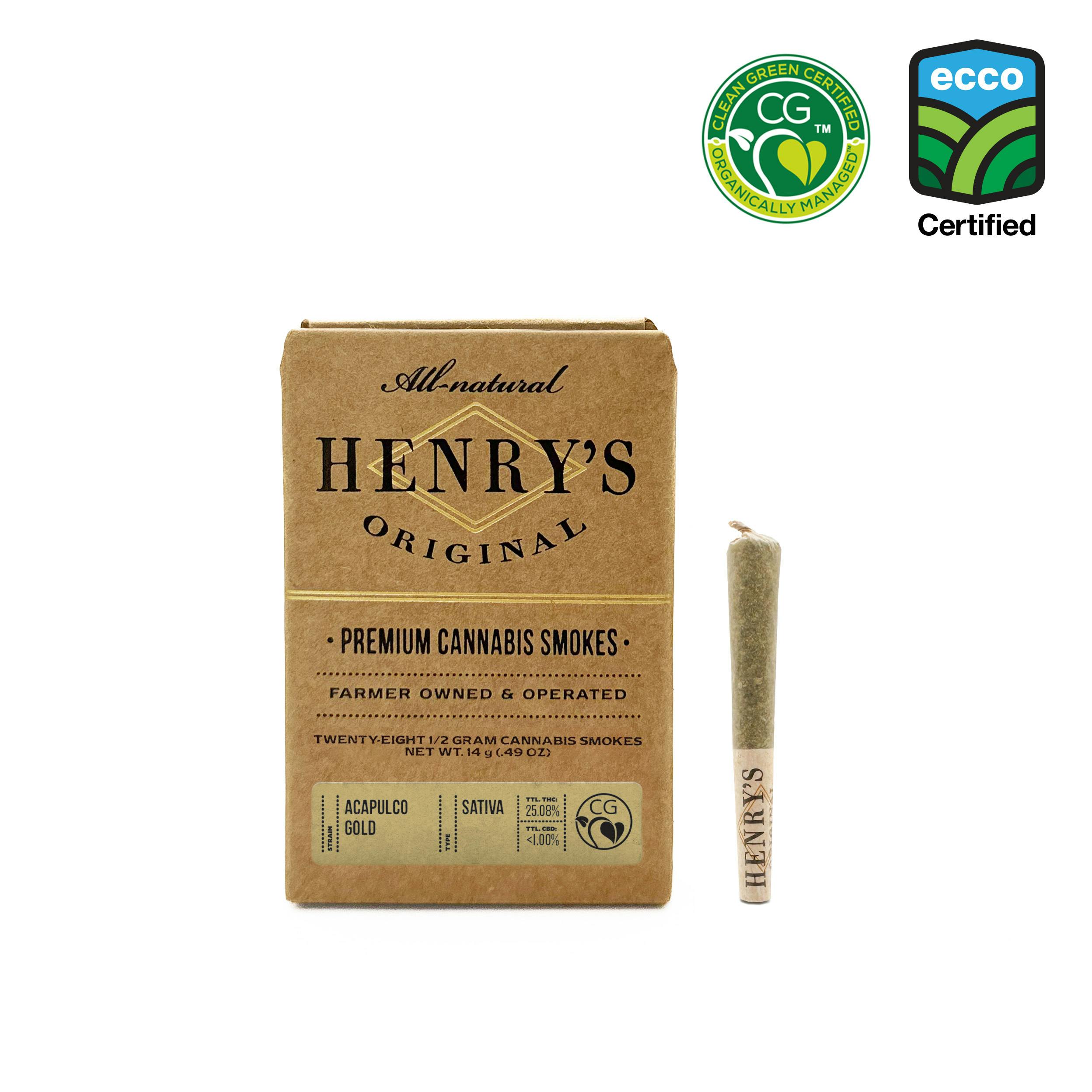 Henry's Original | Acapulco Gold | Joints | 0.5g each | 28pk by Henry's Original