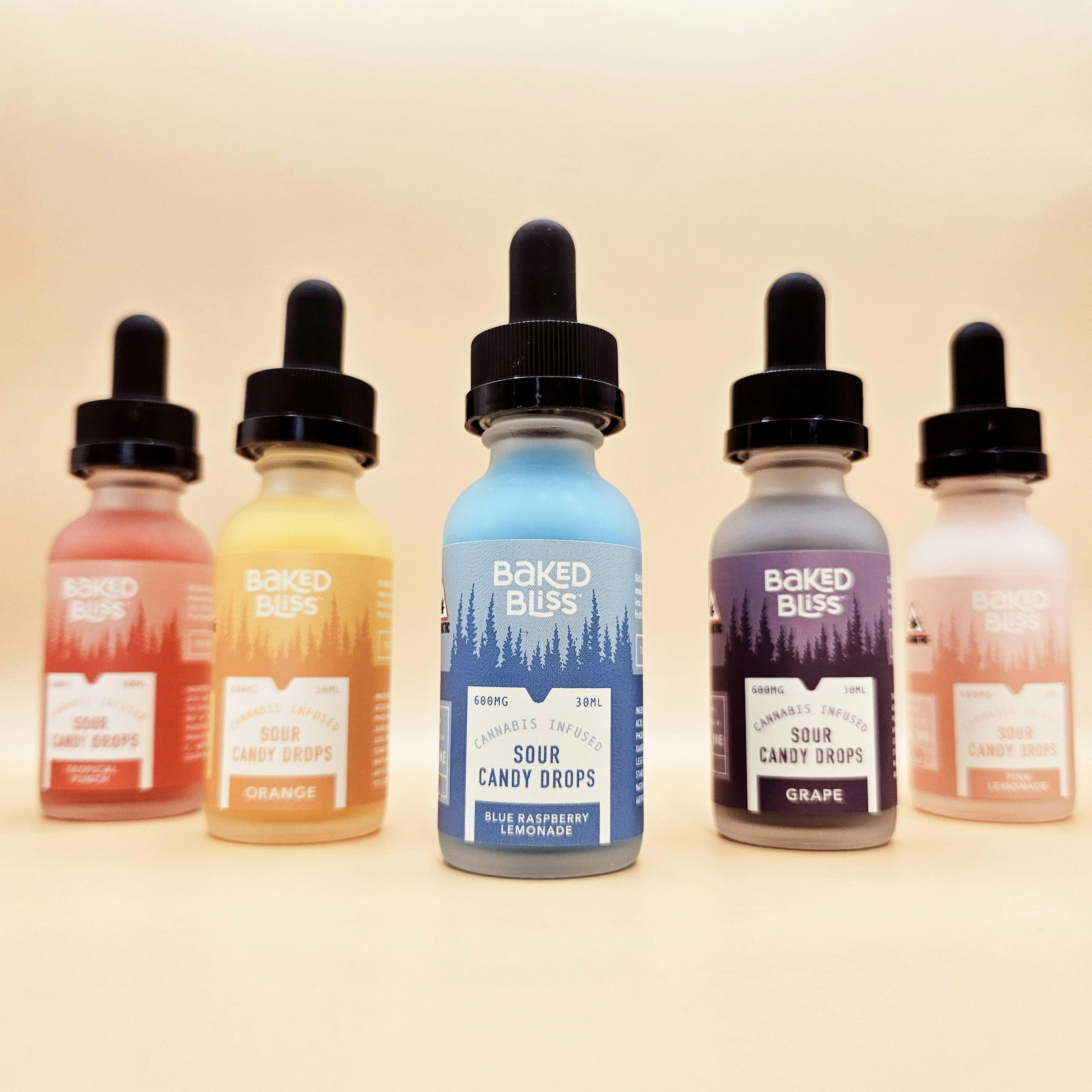 Baked Bliss 600mg Sour Candy Drops Baked Bliss Edibles