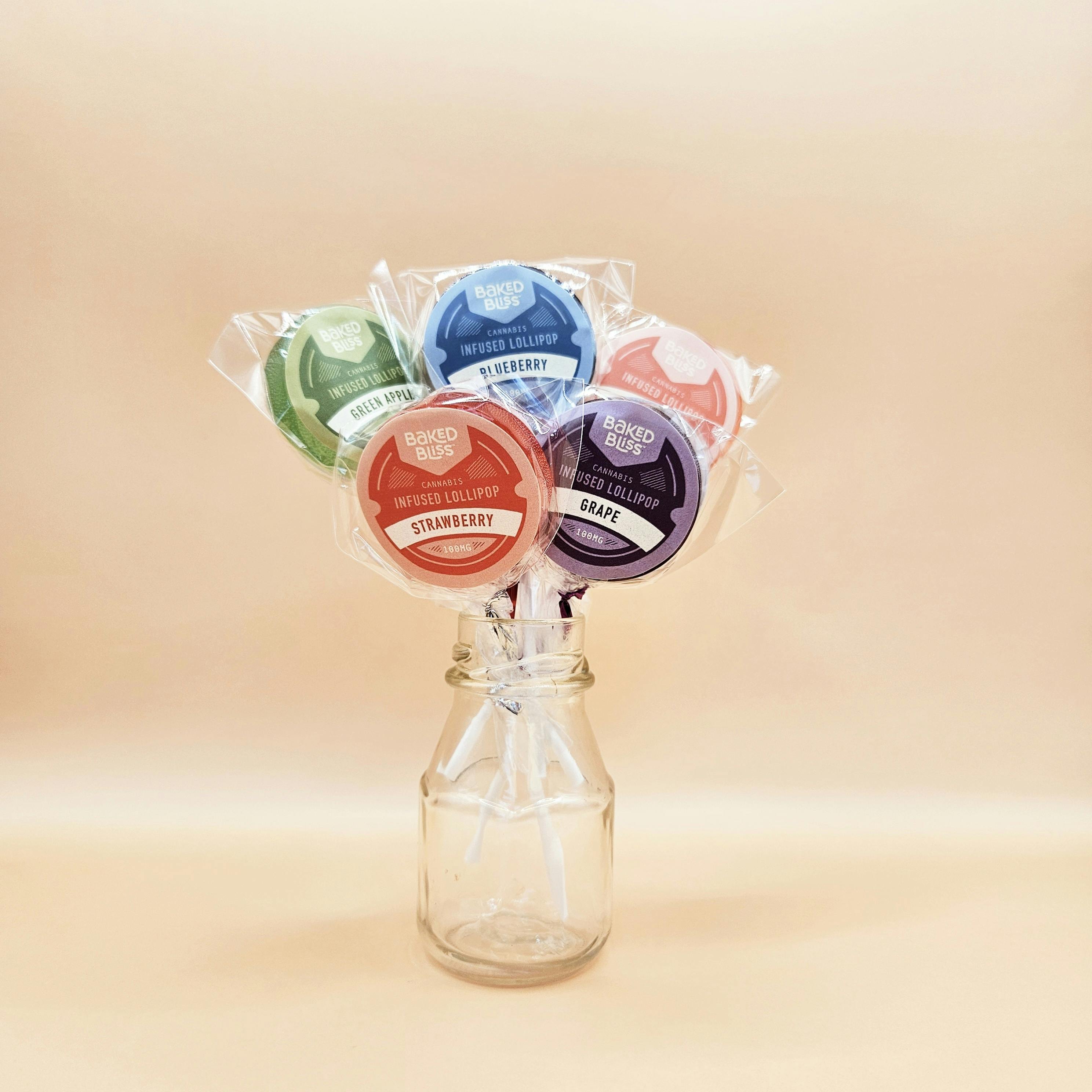 Baked Bliss 100mg Lollipops by Baked Bliss Edibles