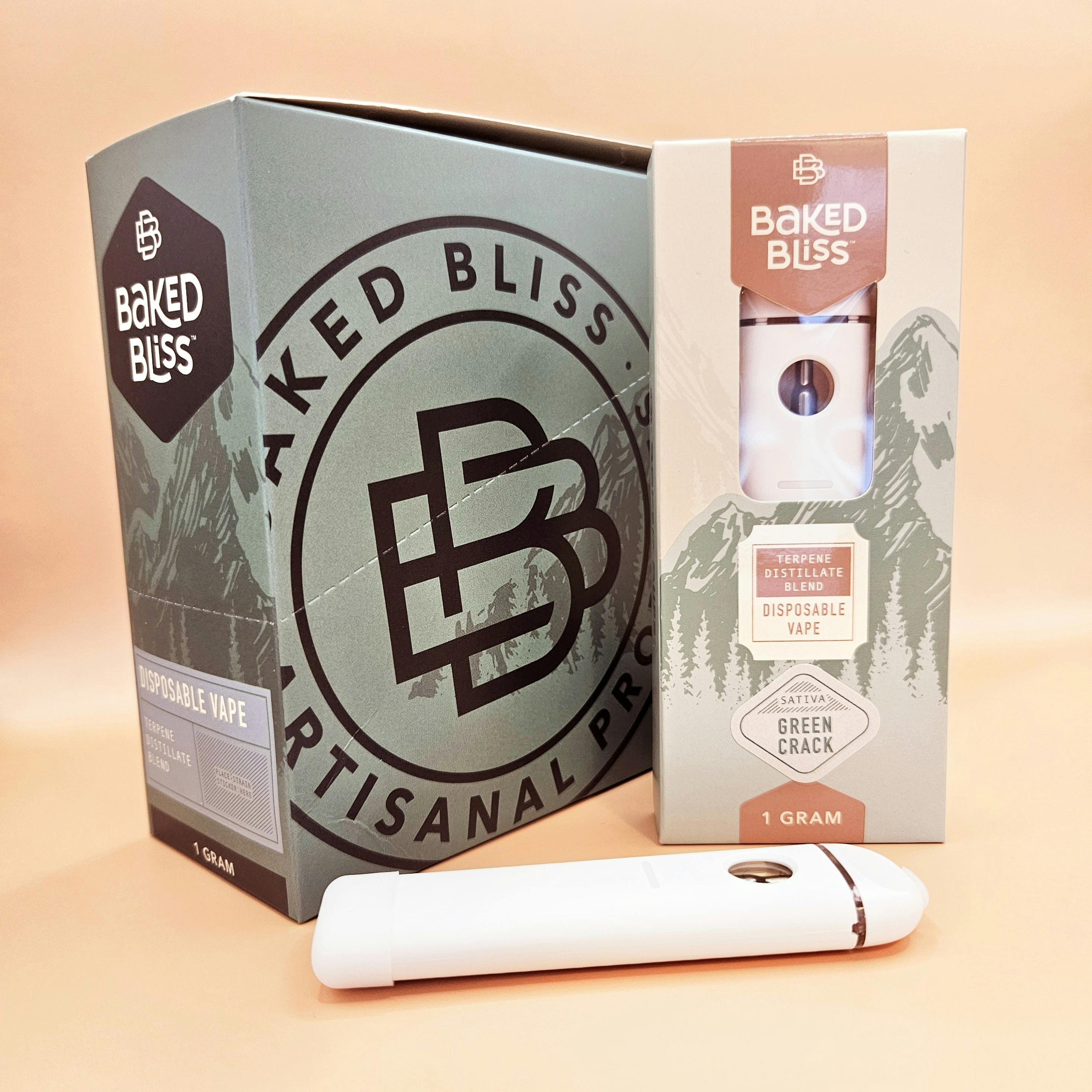 Baked Bliss Green Crack 1g Disposable by Baked Bliss Edibles