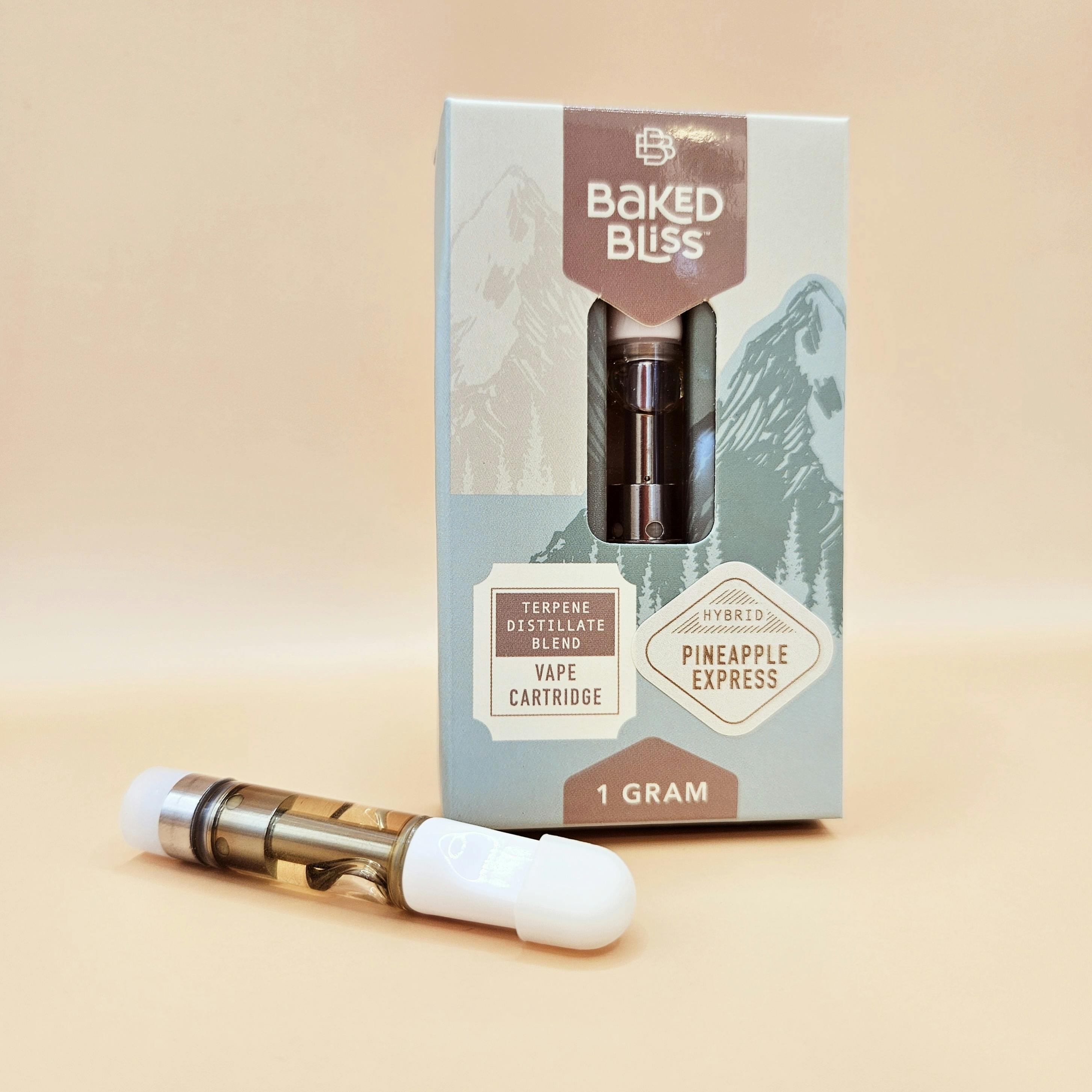 Baked Bliss 1g Pineapple Express Distillate Cartridge by Baked Bliss Edibles