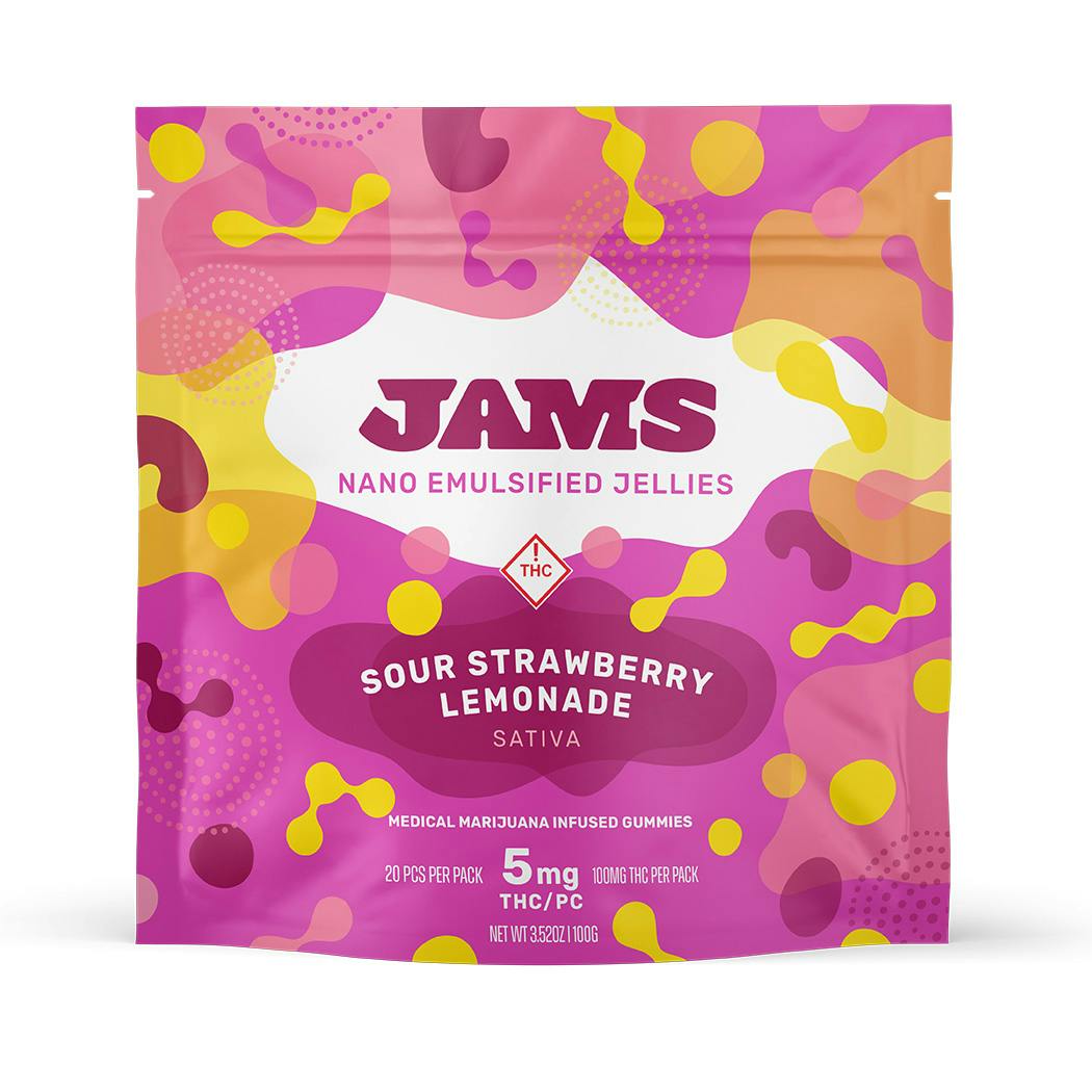 Nano Fast Acting Jellies Sour Strawberry Lemonade 100mg | 20pk by JAMS