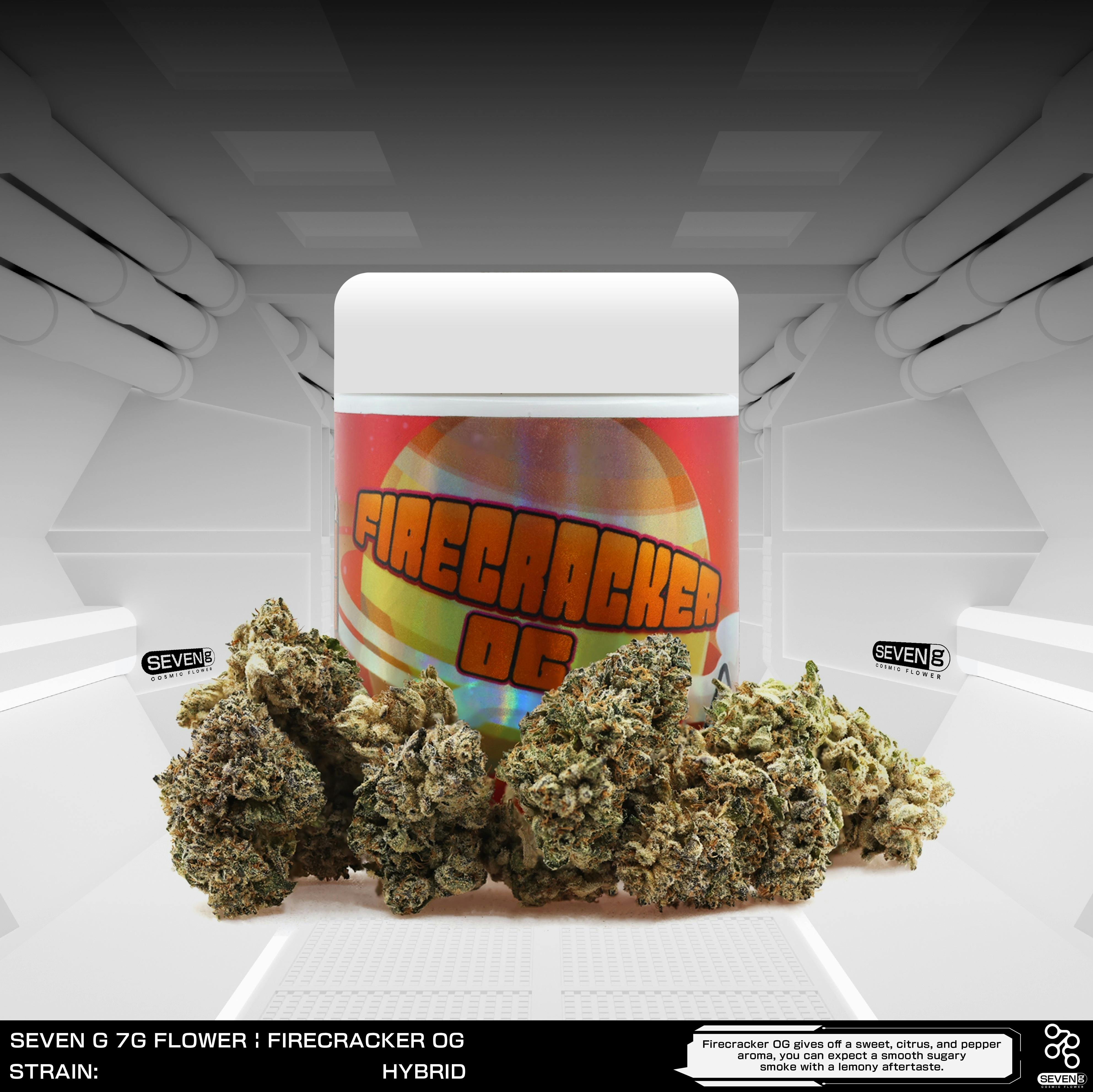 Firecracker OG Hybrid 7 gram jar by Seven G