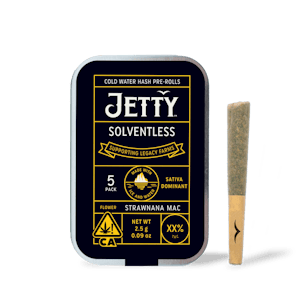 JETTY - JETTY | STRAWNANA MAC X SOUR STRAWBERRY - 5PK INFUSED | PREROLL | 2.5G