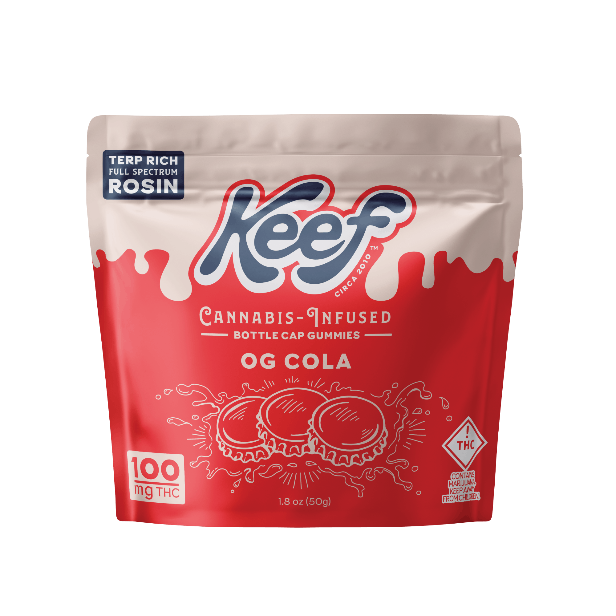 Keef Bottle Cap Gummies Original Cola Keef Brands