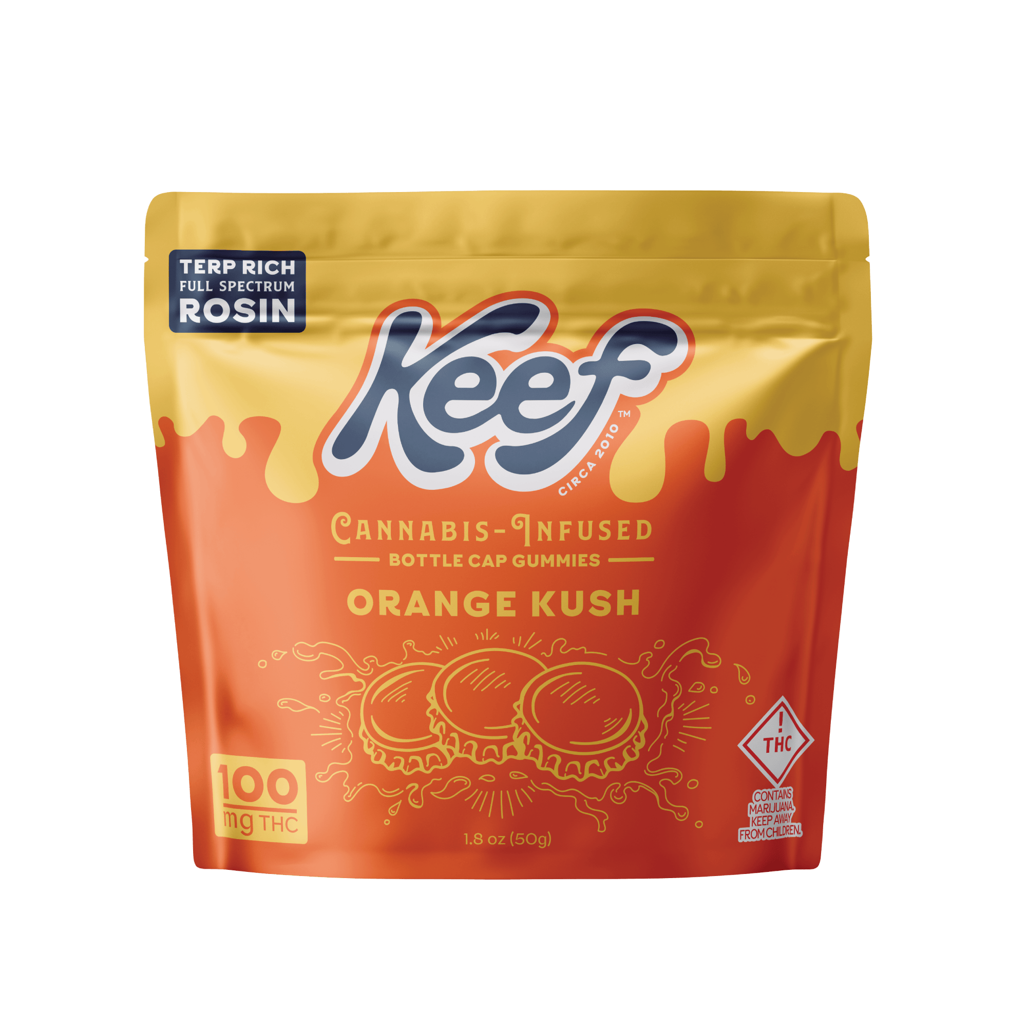 Keef Bottle Cap Gummies Orange Kush by Keef Brands