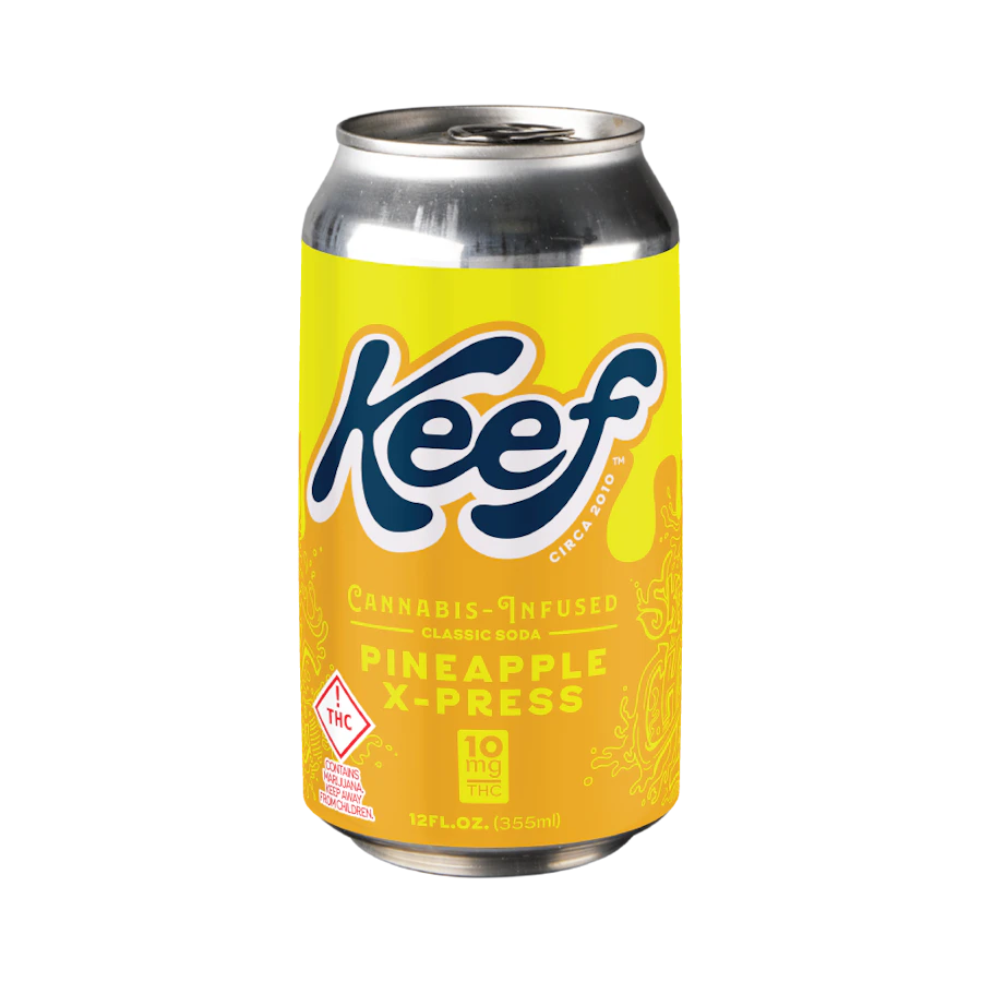 Keef Classic Soda Pineapple X-Press - 10mg — carbonated listed on the Herbs 4 You menu