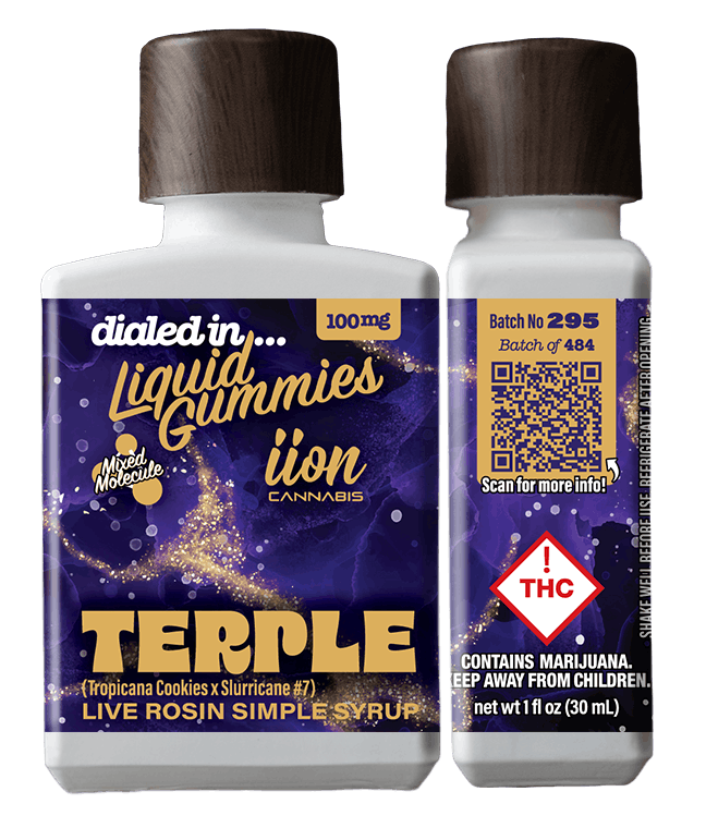 Terple Rec Liquid Gummies 1 bottle, 10 doses 100mg THC Dialed