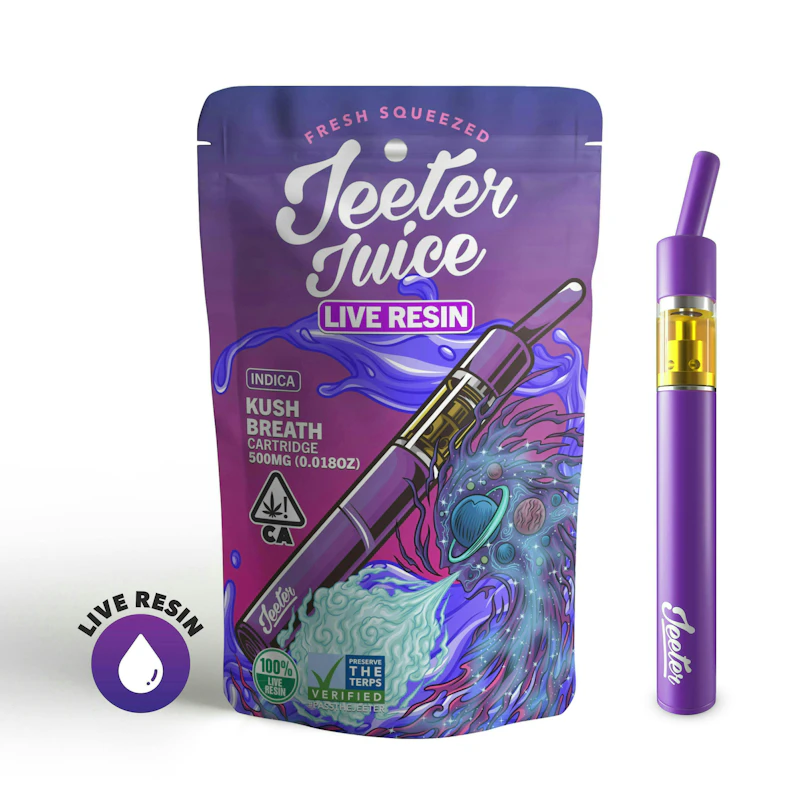 Jeeter Kush Breath · Live Resin Straw Disposable · 0.5g, Disposables